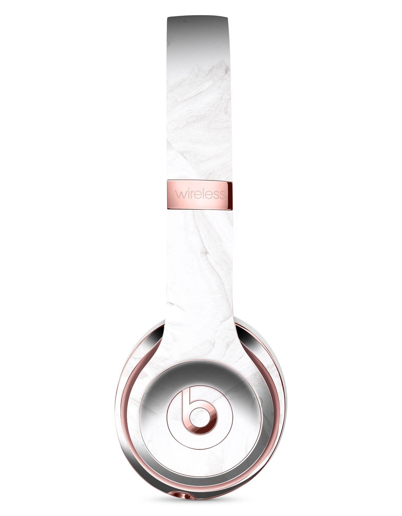 Mixtured Gray 40 Textured Marble Skin Kit for Beats by Dre Solo 3 Wireless Headphones, showcasing a stylish marble design.