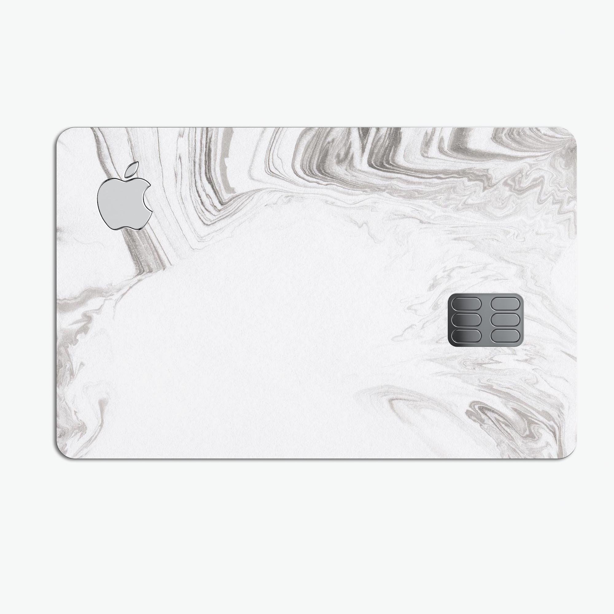Mixtured Gray 523 Textured Marble skin applied to an Apple Card, showcasing its premium design and protective features.