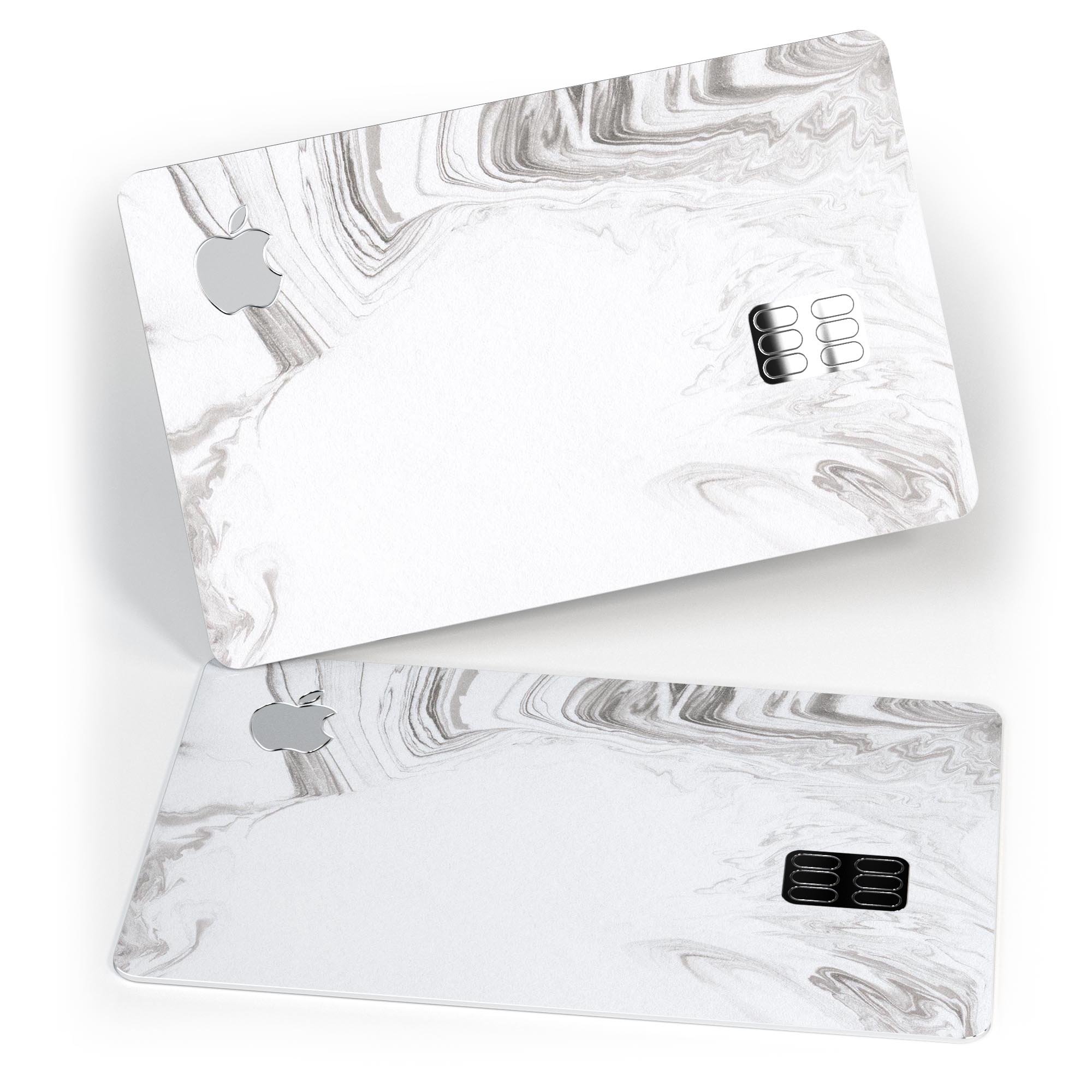 Mixtured Gray 523 Textured Marble skin applied to an Apple Card, showcasing its premium design and protective features.