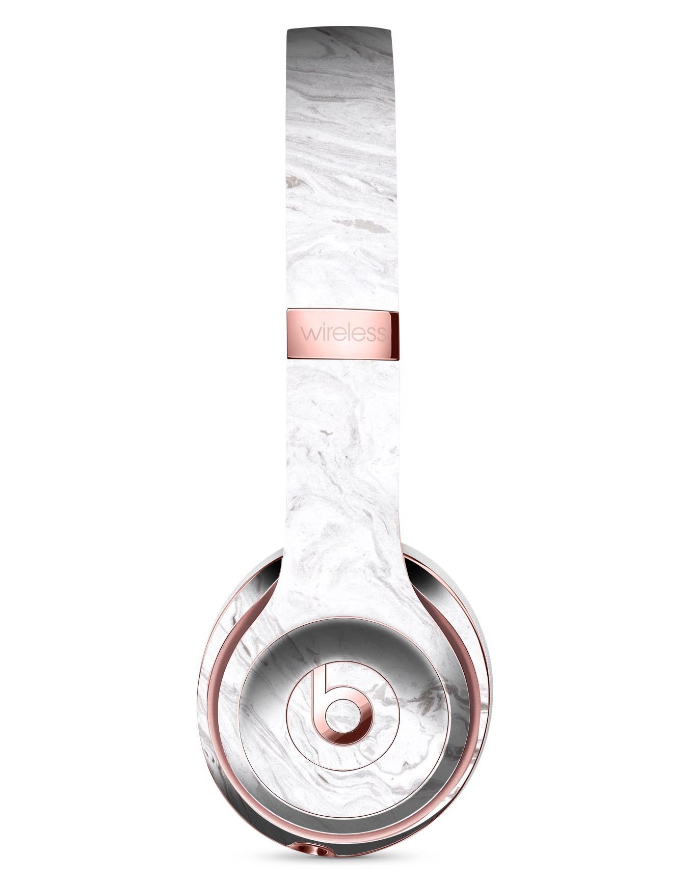 Mixtured Gray v12 Textured Marble Full-Body Skin Kit for Beats by Dre Solo 3 Wireless Headphones, showcasing its stylish design and precise fit.