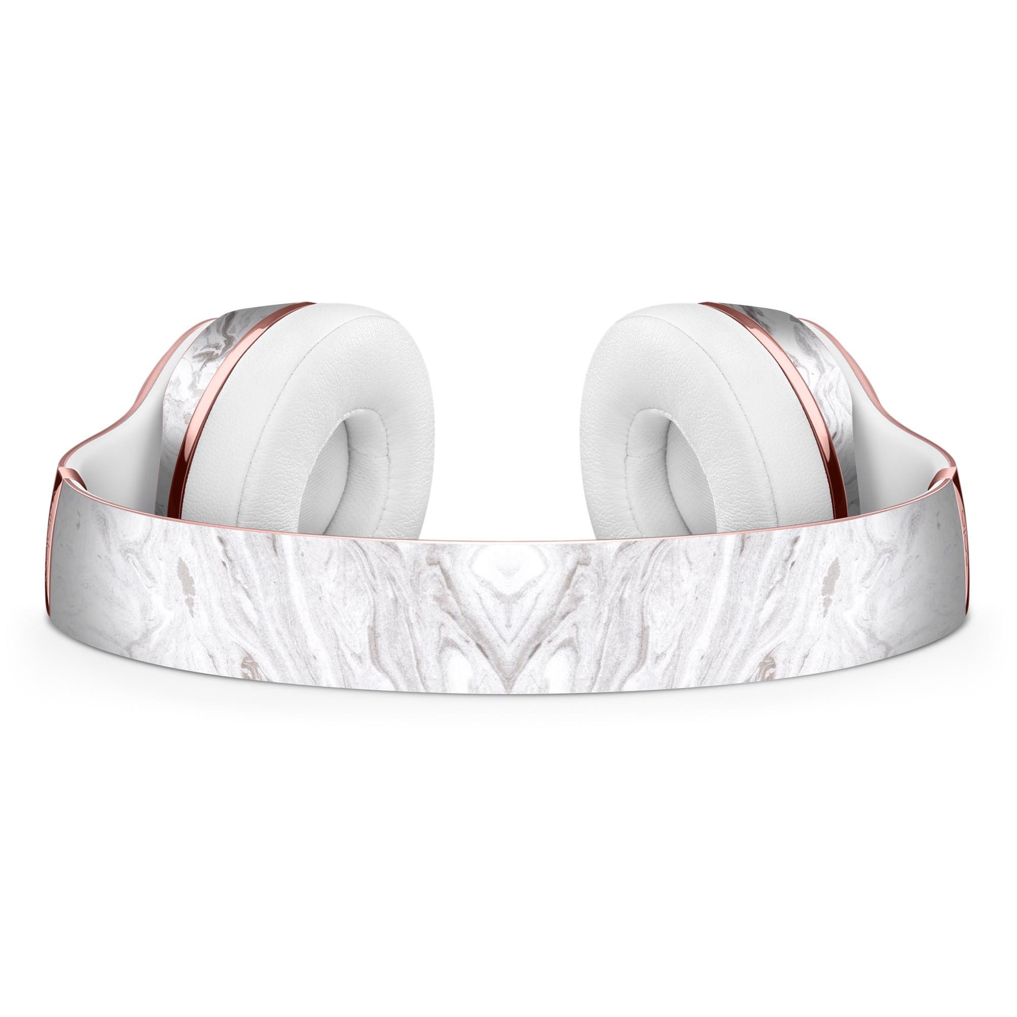 Mixtured Gray v12 Textured Marble Full-Body Skin Kit for Beats by Dre Solo 3 Wireless Headphones, showcasing its stylish design and precise fit.