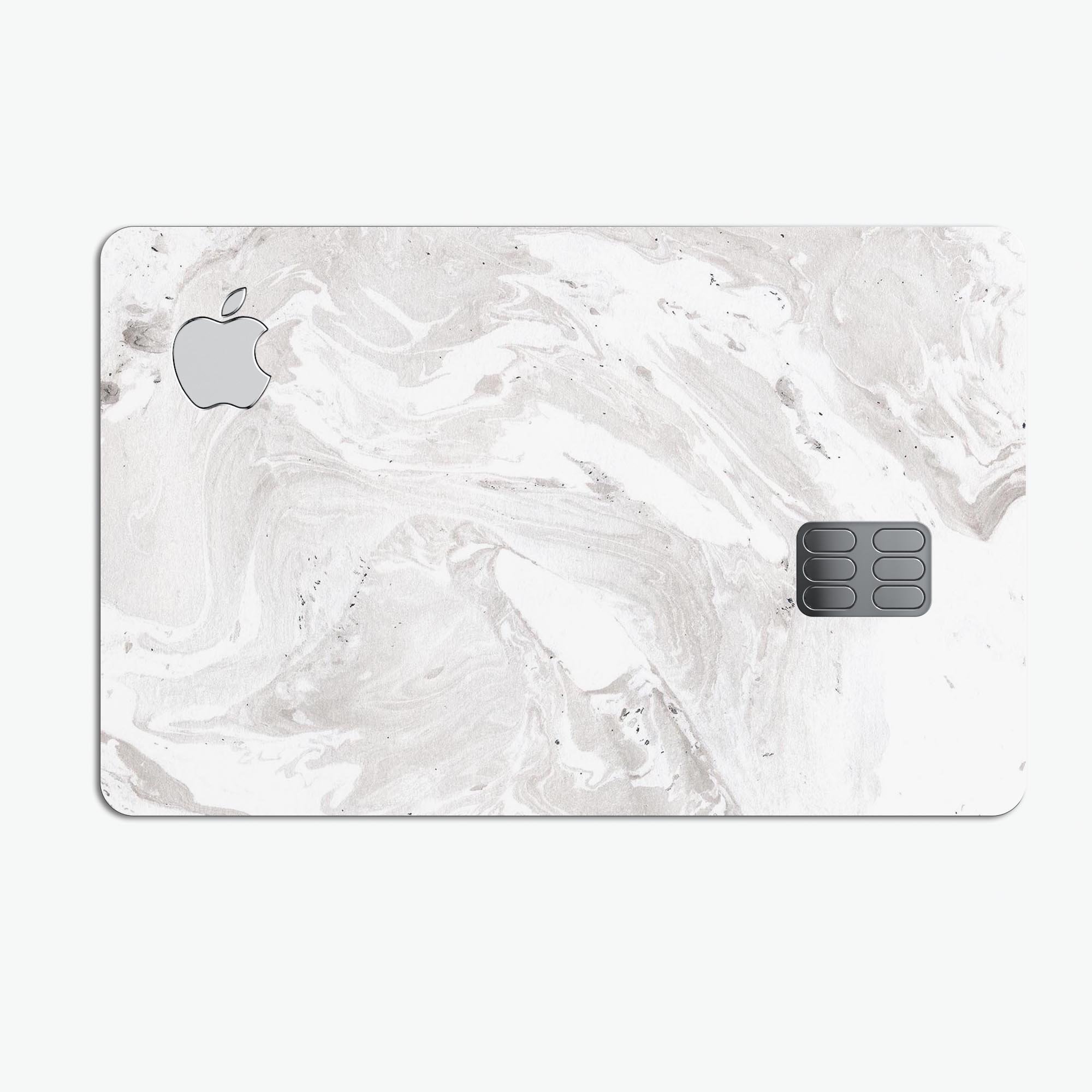 Mixtured Gray v9 Textured Marble decal skin applied on an Apple Card, showcasing its premium design and protective features.