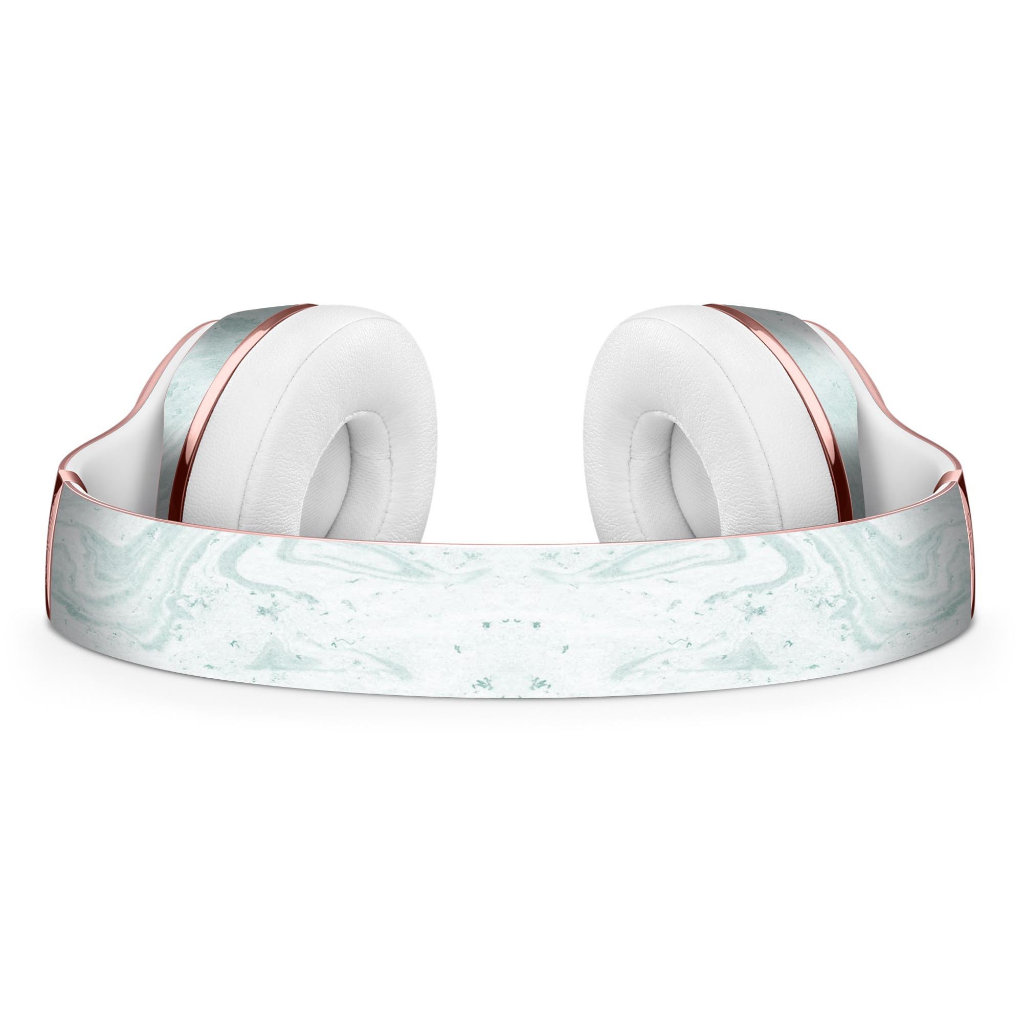 Mixtured Teal v3 Textured Marble Full-Body Skin Kit for Beats by Dre Solo 3 Wireless Headphones, showcasing a stylish teal marble design.