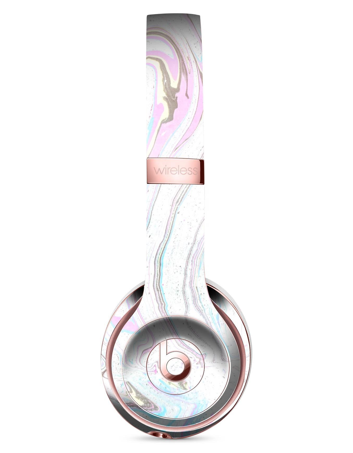 Mixtured Textured Marble v5 Full-Body Skin Kit for Beats by Dre Solo 3 Wireless Headphones, showcasing a stylish marble design.