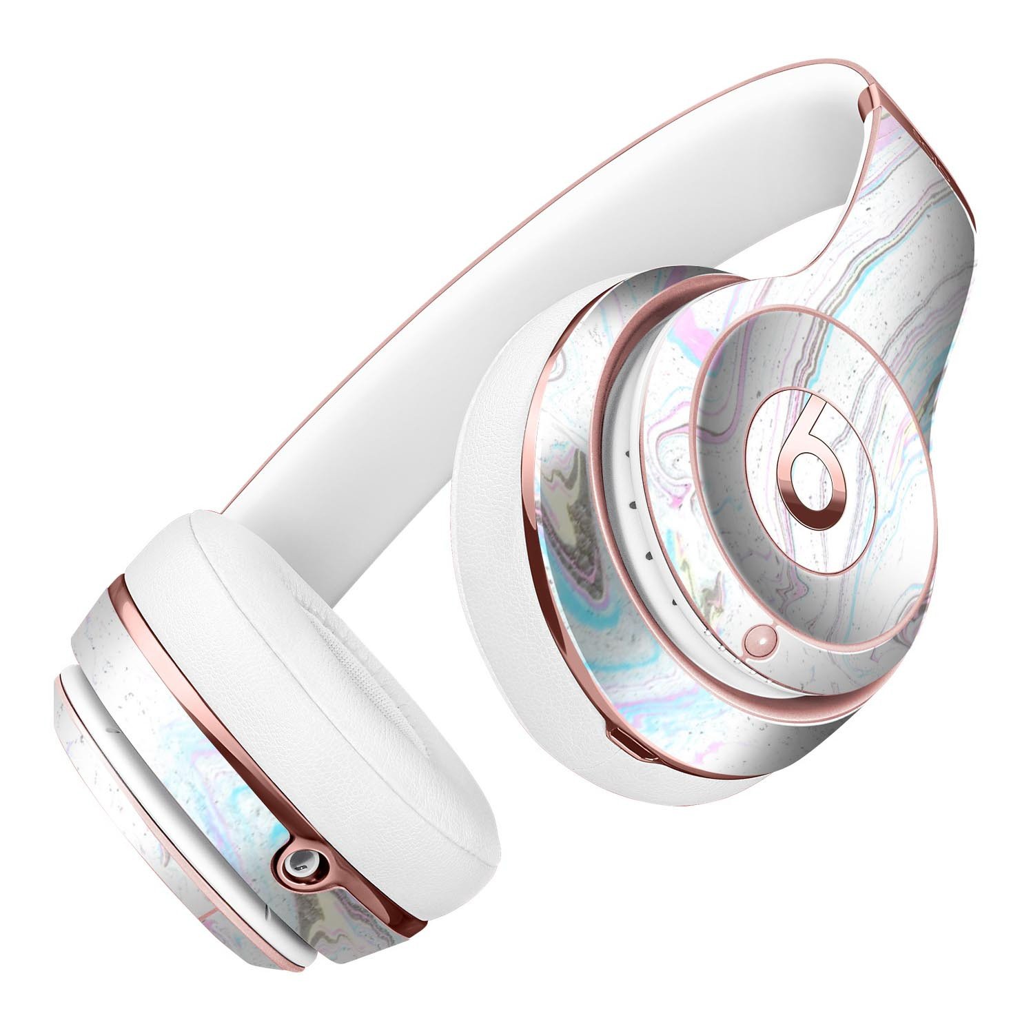 Mixtured Textured Marble v5 Full-Body Skin Kit for Beats by Dre Solo 3 Wireless Headphones, showcasing a stylish marble design.
