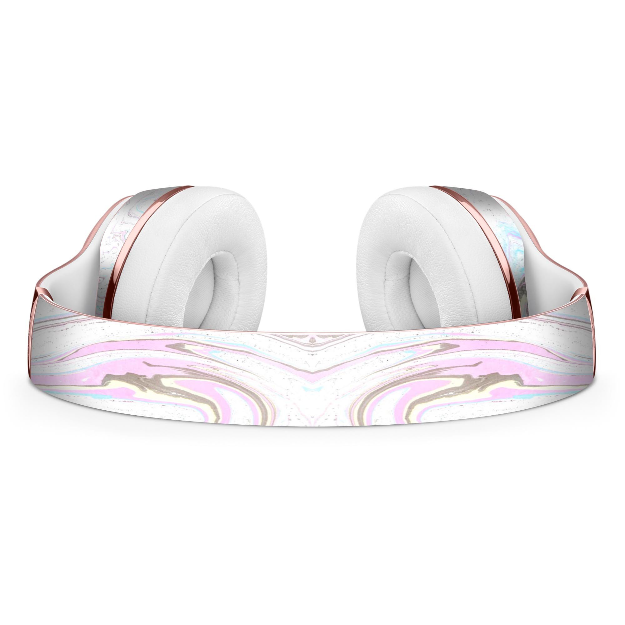 Mixtured Textured Marble v5 Full-Body Skin Kit for Beats by Dre Solo 3 Wireless Headphones, showcasing a stylish marble design.