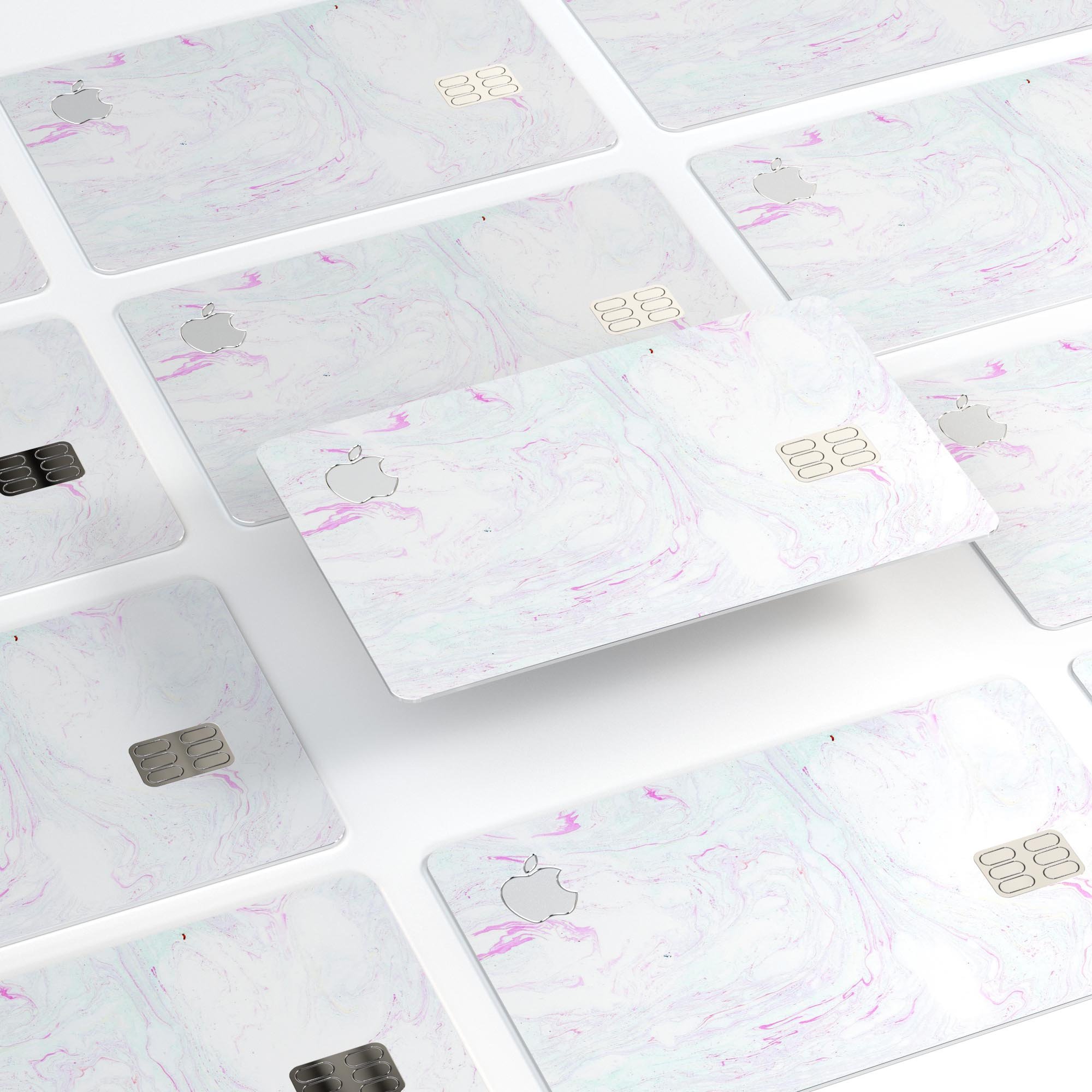 Mixtured Textured Marble v6 decal skin for Apple Card, showcasing premium vinyl material and stylish design.