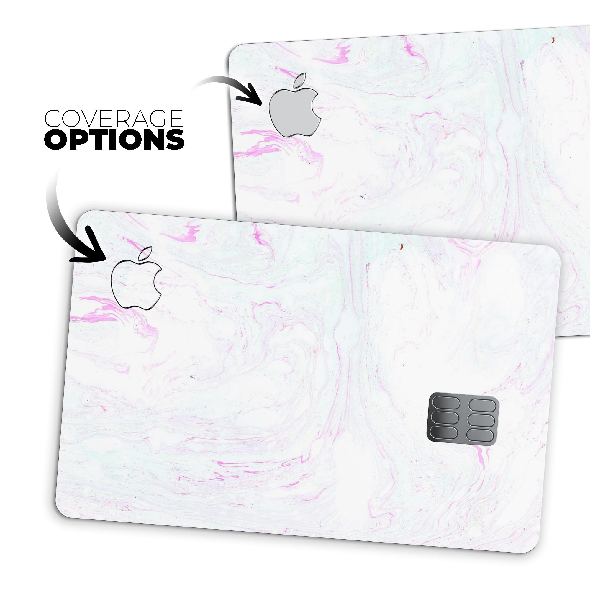 Mixtured Textured Marble v6 decal skin for Apple Card, showcasing premium vinyl material and stylish design.