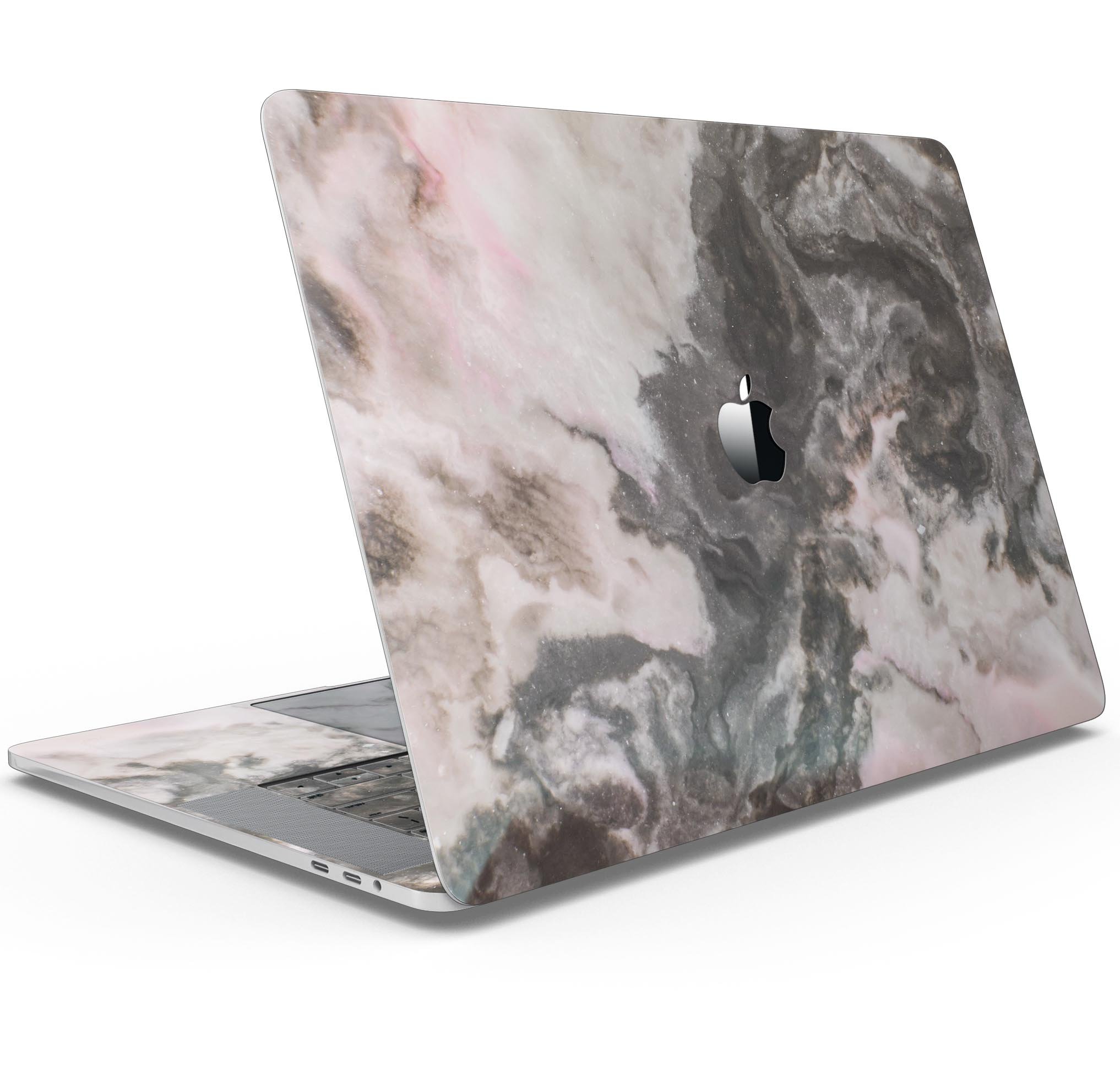 Modern Marble Coral Mix V1 skin decal wrap kit for MacBook, showcasing a stylish marble design with coral accents.