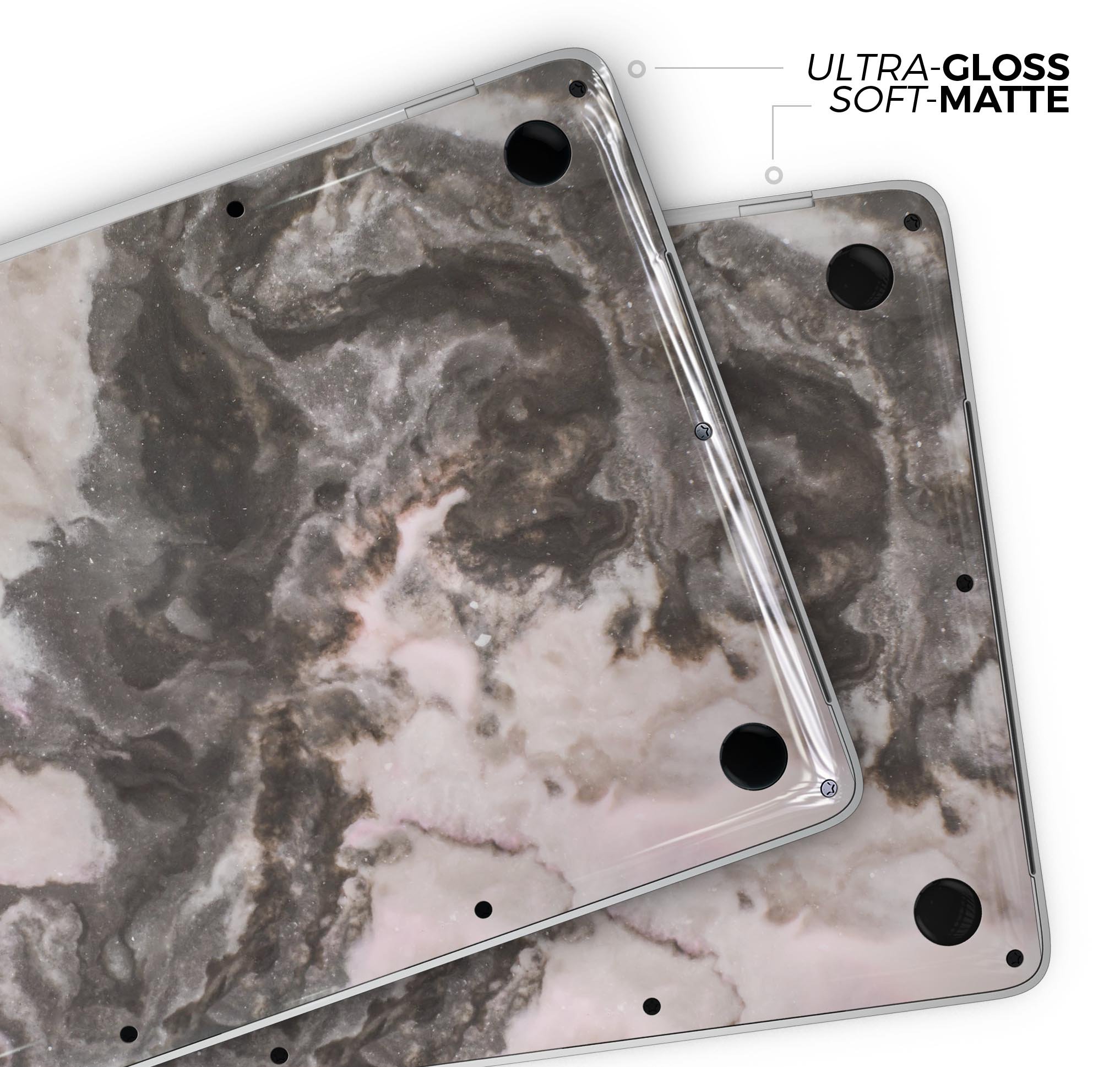 Modern Marble Coral Mix V1 skin decal wrap kit for MacBook, showcasing a stylish marble design with coral accents.