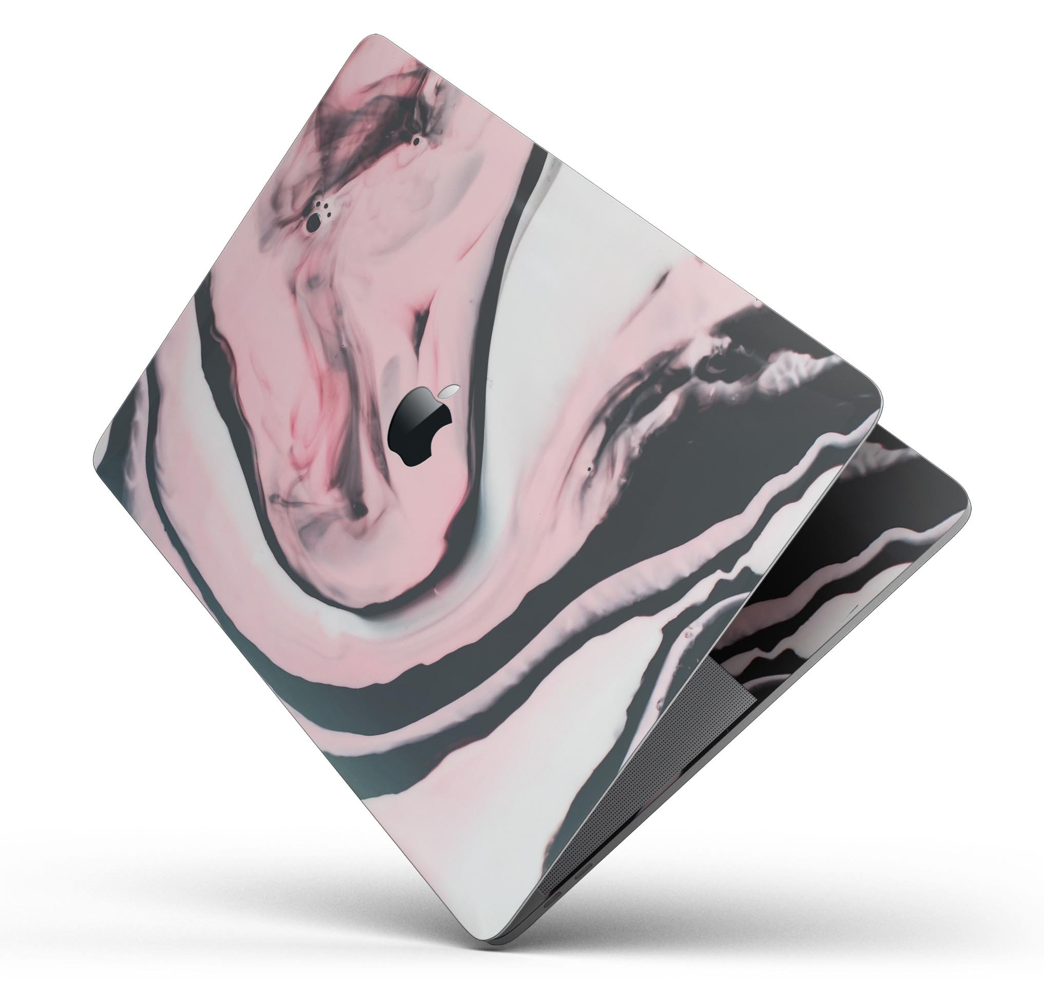 Modern Marble Coral Mix V4 skin decal wrap kit for MacBook, showcasing a stylish design with a premium vinyl finish.
