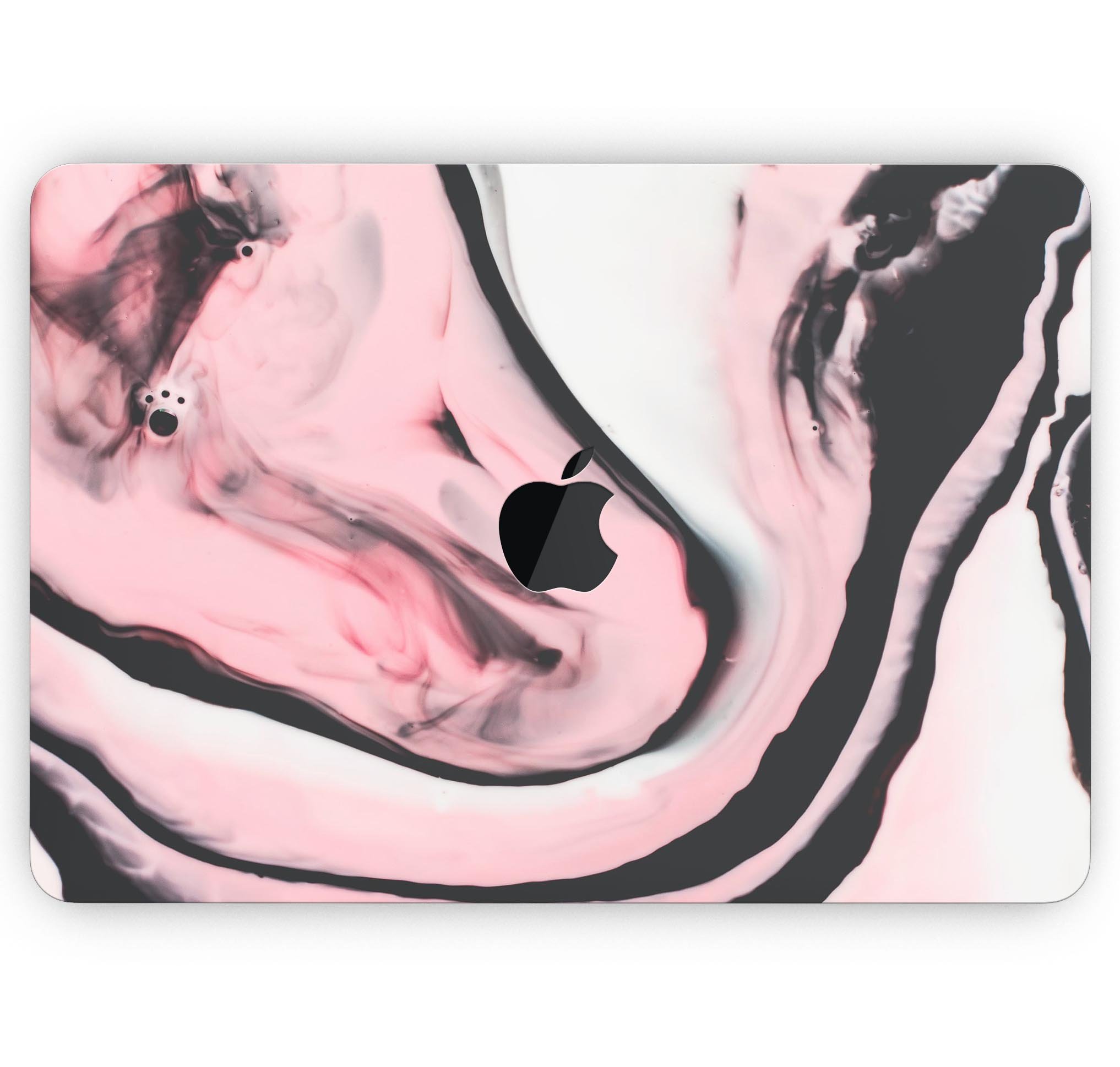 Modern Marble Coral Mix V4 skin decal wrap kit for MacBook, showcasing a stylish design with a premium vinyl finish.