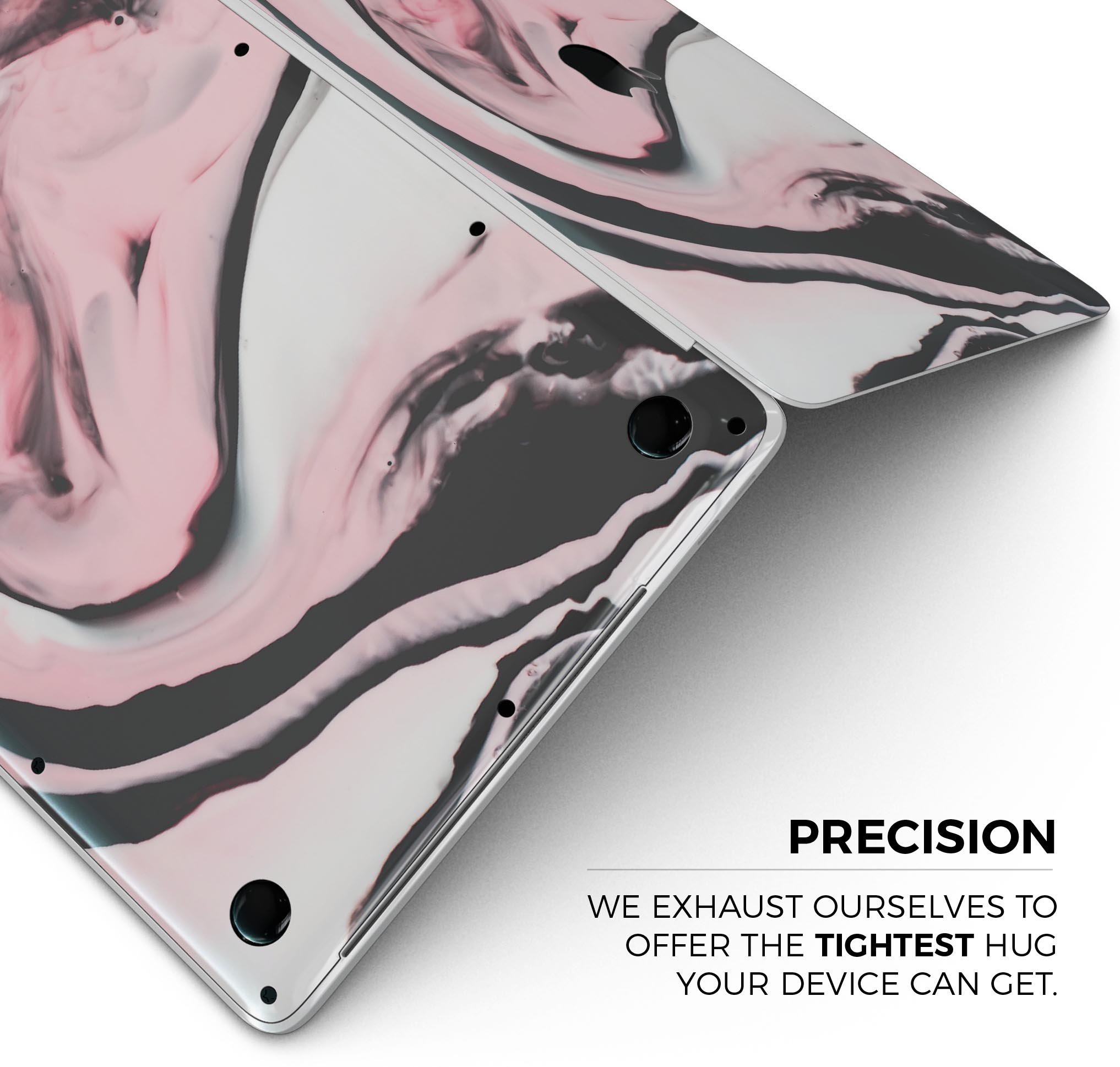 Modern Marble Coral Mix V4 skin decal wrap kit for MacBook, showcasing a stylish design with a premium vinyl finish.