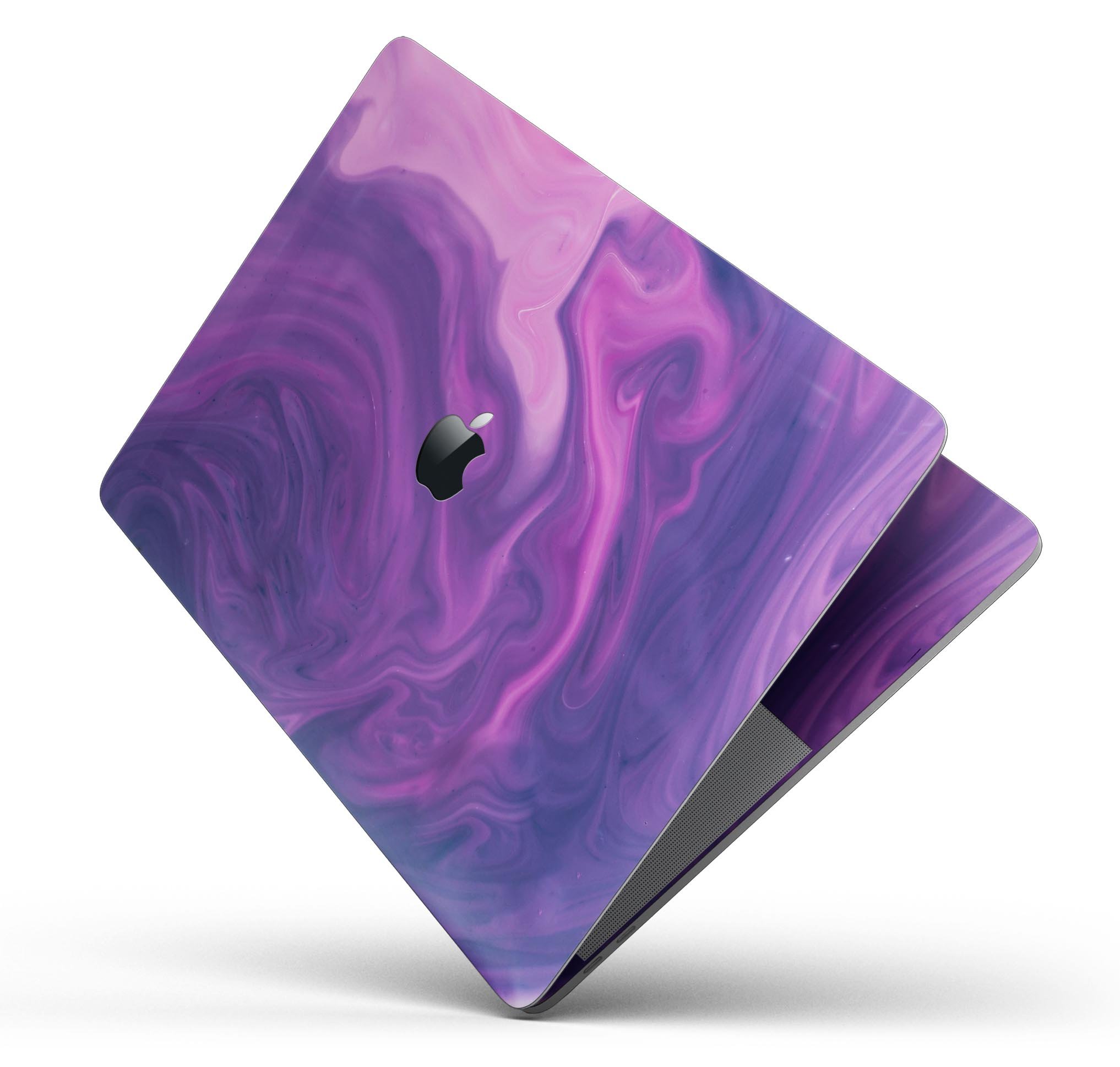 Modern Marble Purple Mix V3 skin decal wrap kit for MacBook, showcasing a stylish purple marble design with a premium vinyl finish.