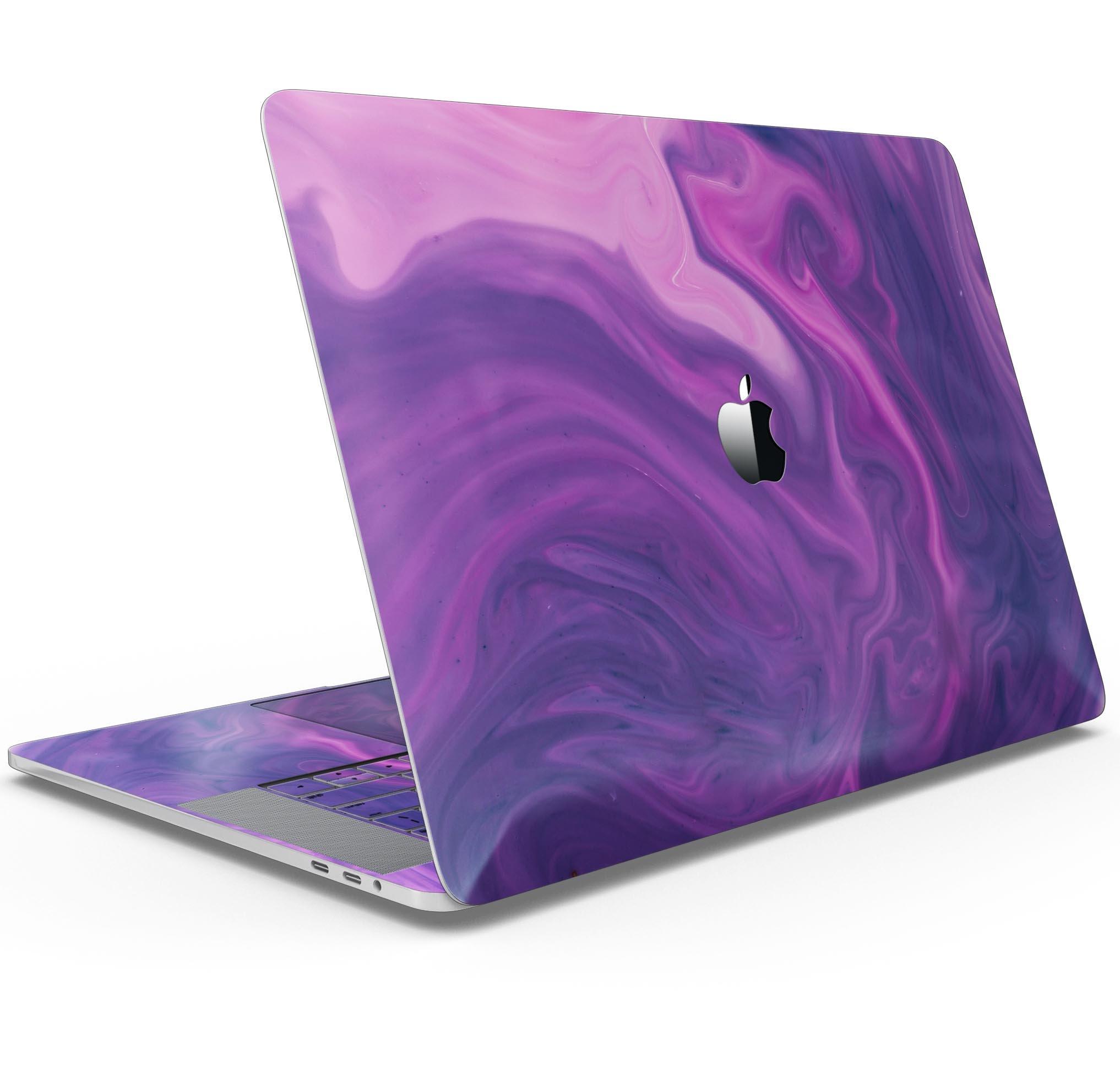 Modern Marble Purple Mix V3 skin decal wrap kit for MacBook, showcasing a stylish purple marble design with a premium vinyl finish.