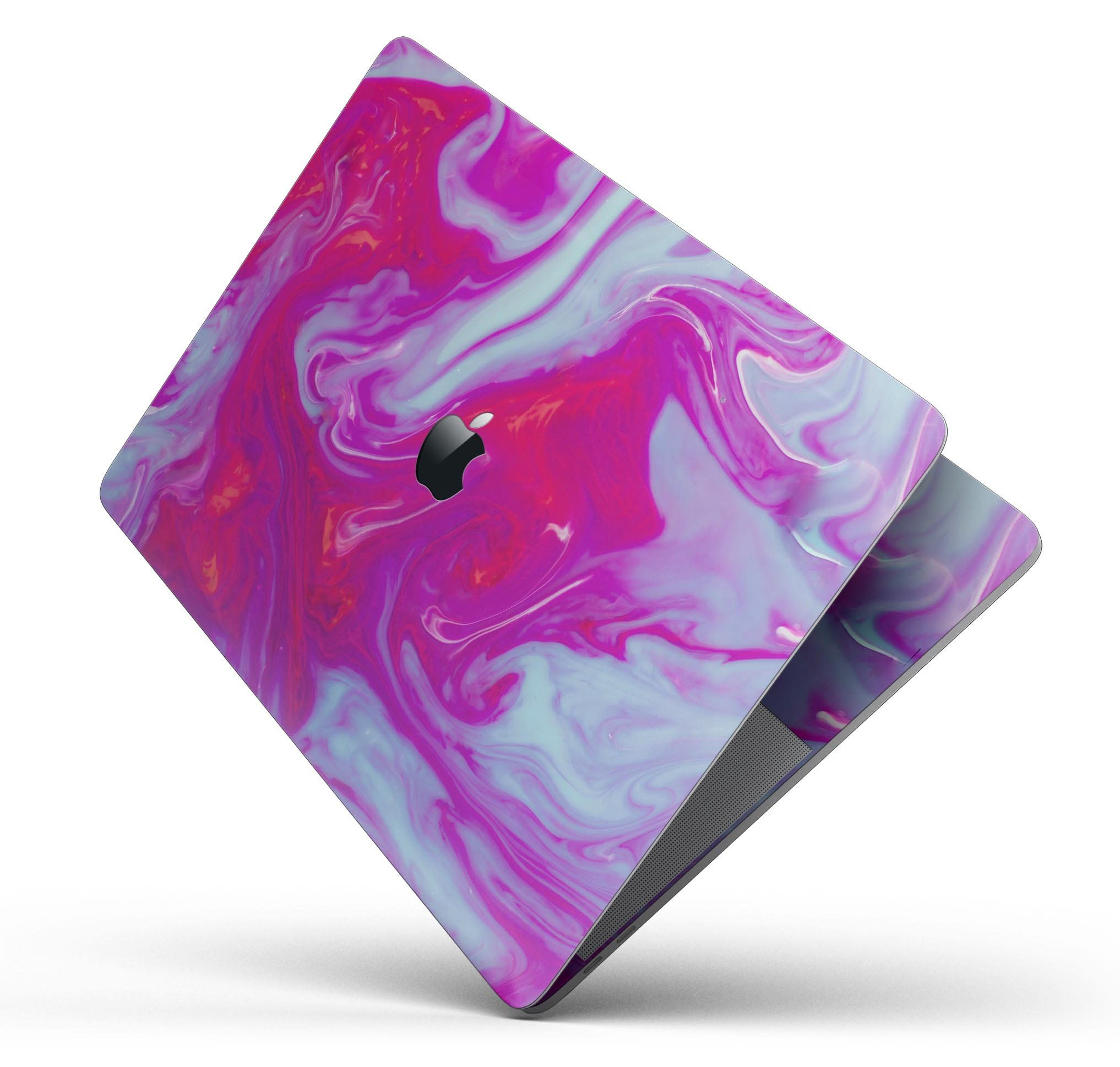 Modern Marble Purple Mix V5 skin decal wrap kit for Apple MacBook, showcasing a vibrant purple marble design with a soft-matte finish.