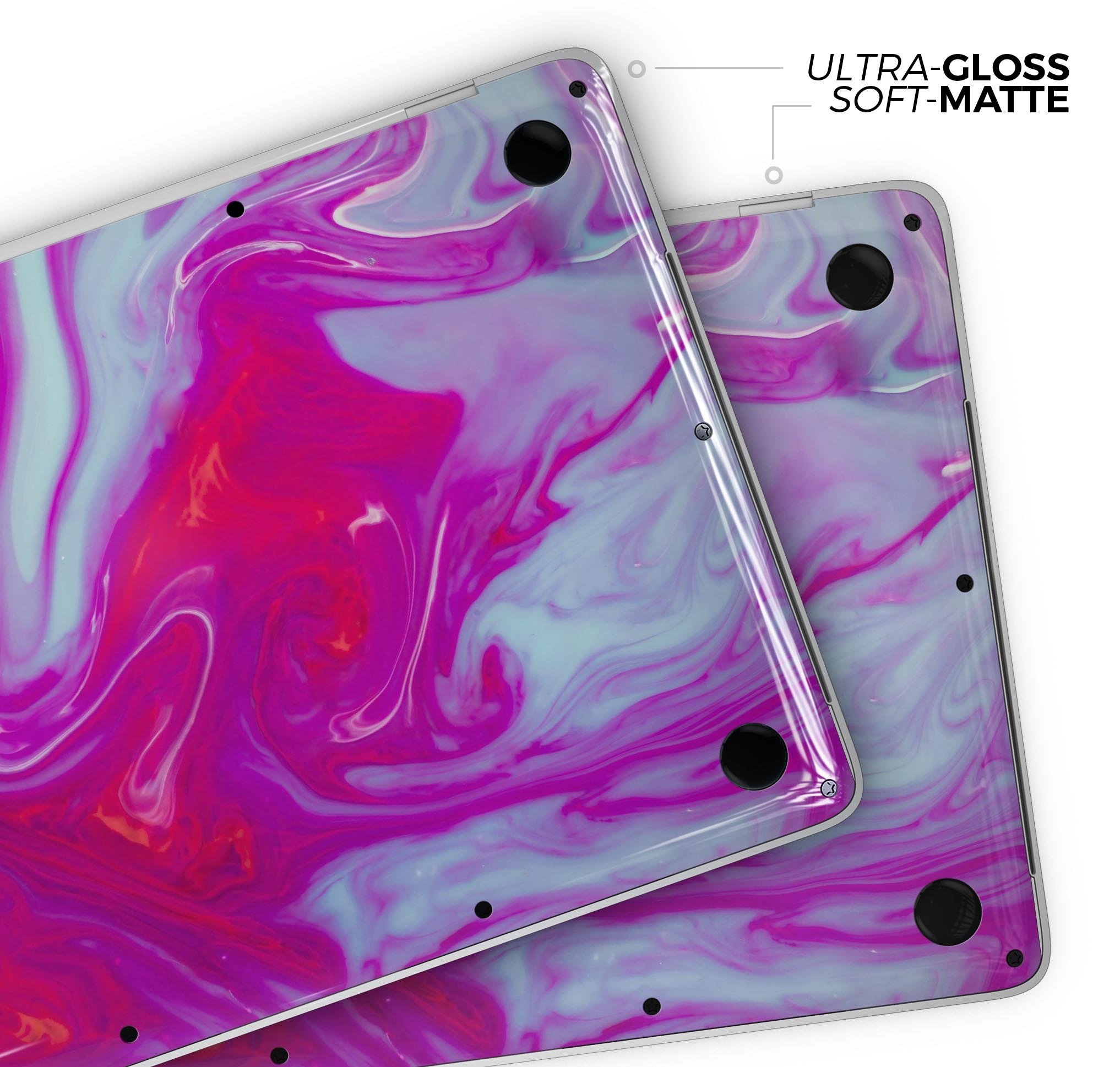 Modern Marble Purple Mix V5 skin decal wrap kit for Apple MacBook, showcasing a vibrant purple marble design with a soft-matte finish.