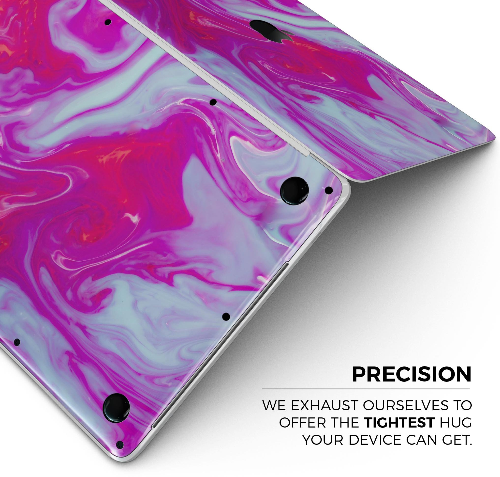 Modern Marble Purple Mix V5 skin decal wrap kit for Apple MacBook, showcasing a vibrant purple marble design with a soft-matte finish.