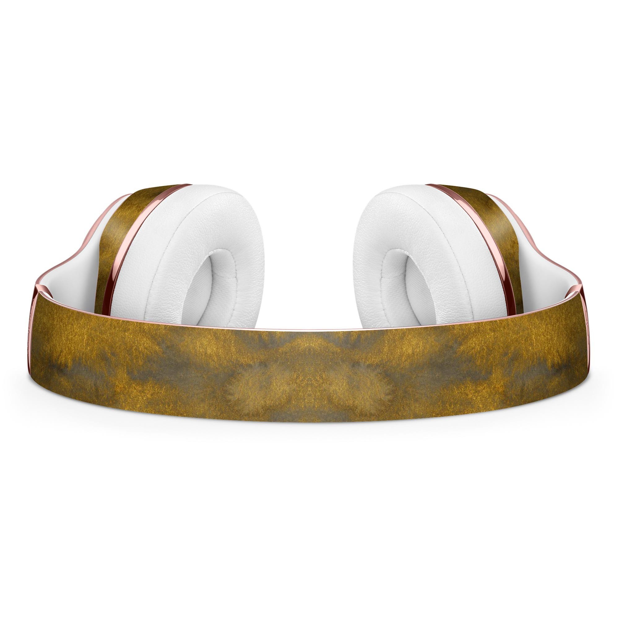 Mottled Golden Fibers Full-Body Skin Kit for Beats by Dre Solo 3, showcasing a stylish design that fits perfectly on the headphones.