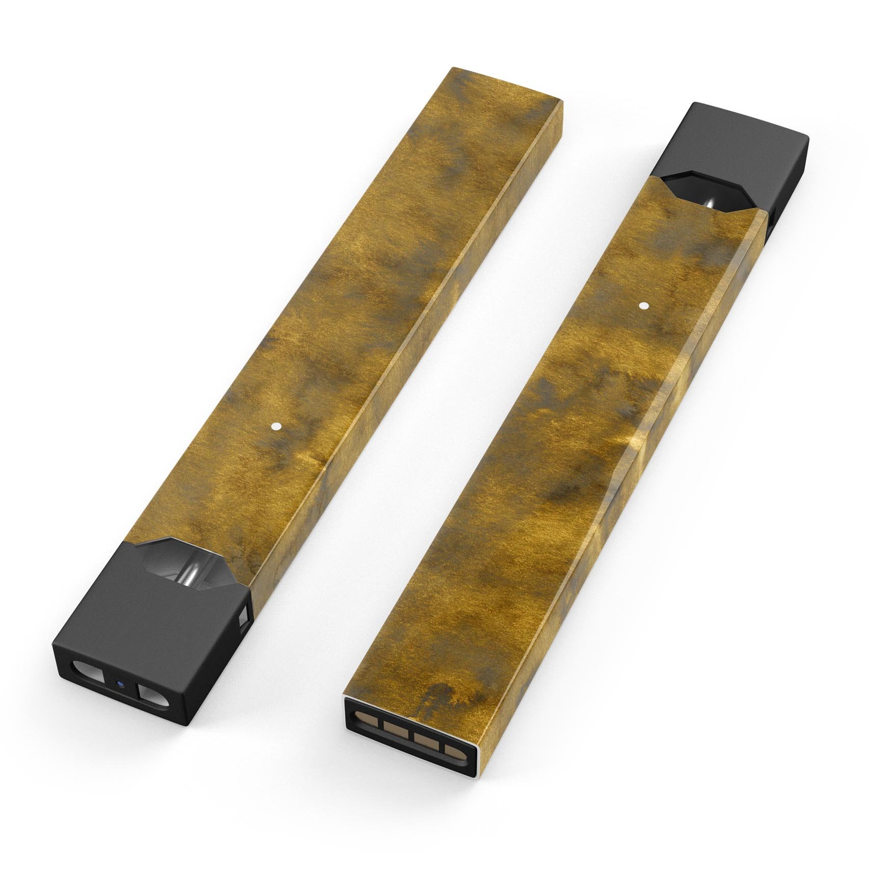 Mottled Golden Fibers skin-wrap sticker designed for JUUL vaping device, showcasing its unique design and protective features.