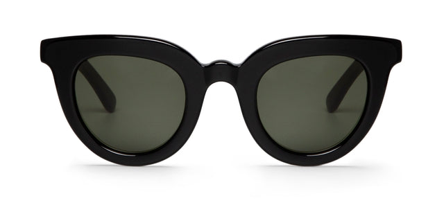 MR BOHO CHAMBERI VB-11 round black acetate glasses with full-rimmed frame, suitable for unisex wear.