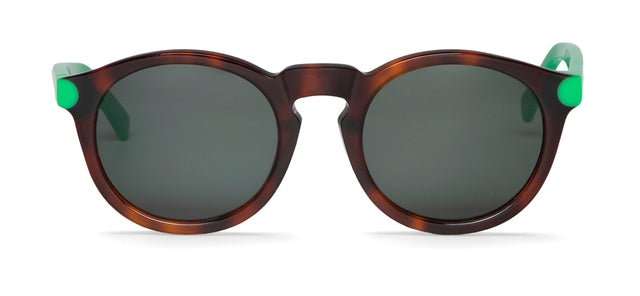 MR BOHO Jordaan AF2-11 round green acetate glasses with full-rimmed frame, suitable for unisex wear.