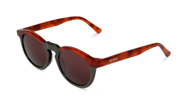 MR BOHO Jordaan AR2-08 round frame glasses in brown acetate, showcasing a stylish unisex design.