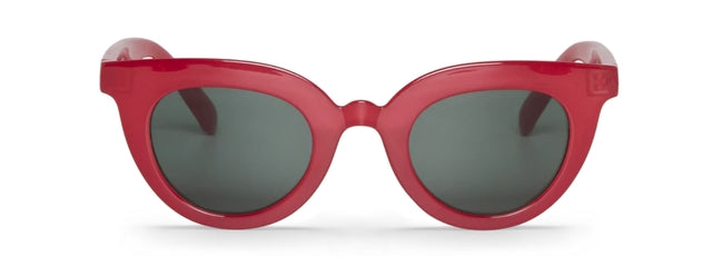 MR BOHO Kids Jordaan KAI1-11 red full-rimmed glasses with a stylish rectangular frame, designed for comfort and durability.