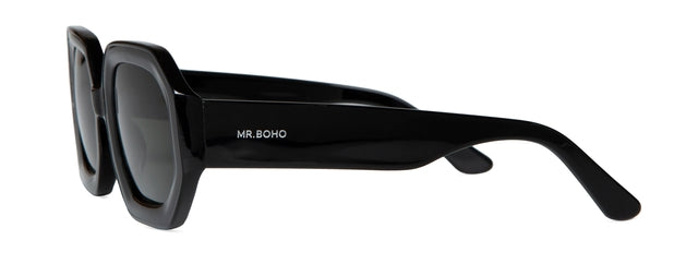 MR BOHO Sagene AWB-11 unisex eyewear featuring a full-rimmed geometric black acetate frame.