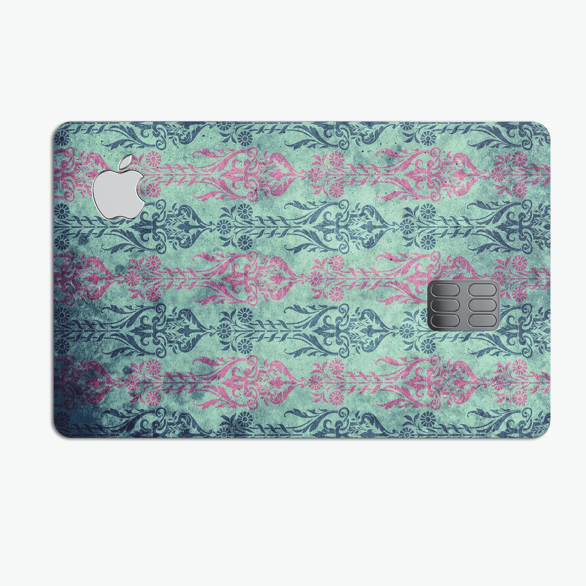 Multicolor Grunge Tribal Pattern skin for Apple Card, showcasing vibrant colors and unique tribal design.