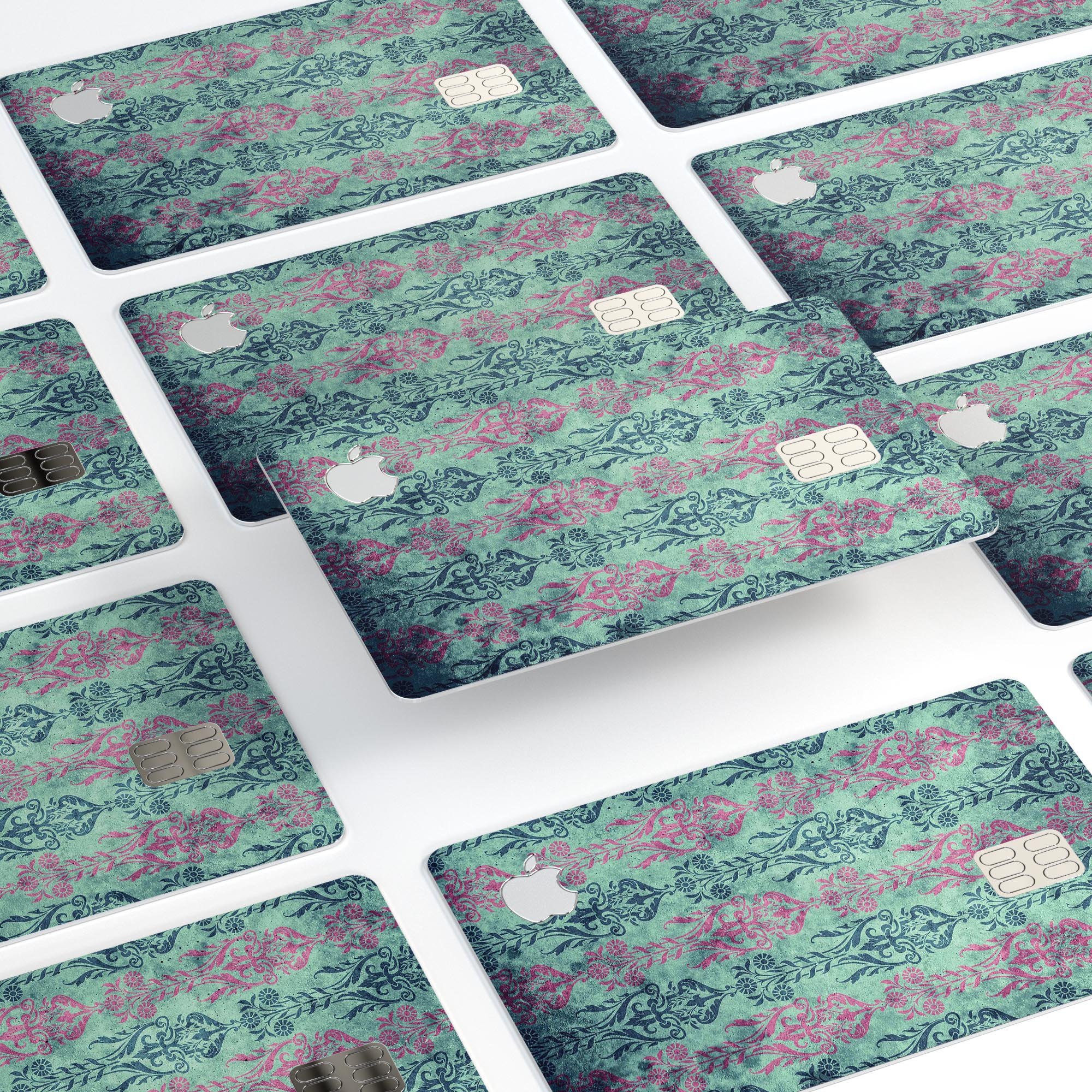Multicolor Grunge Tribal Pattern skin for Apple Card, showcasing vibrant colors and unique tribal design.