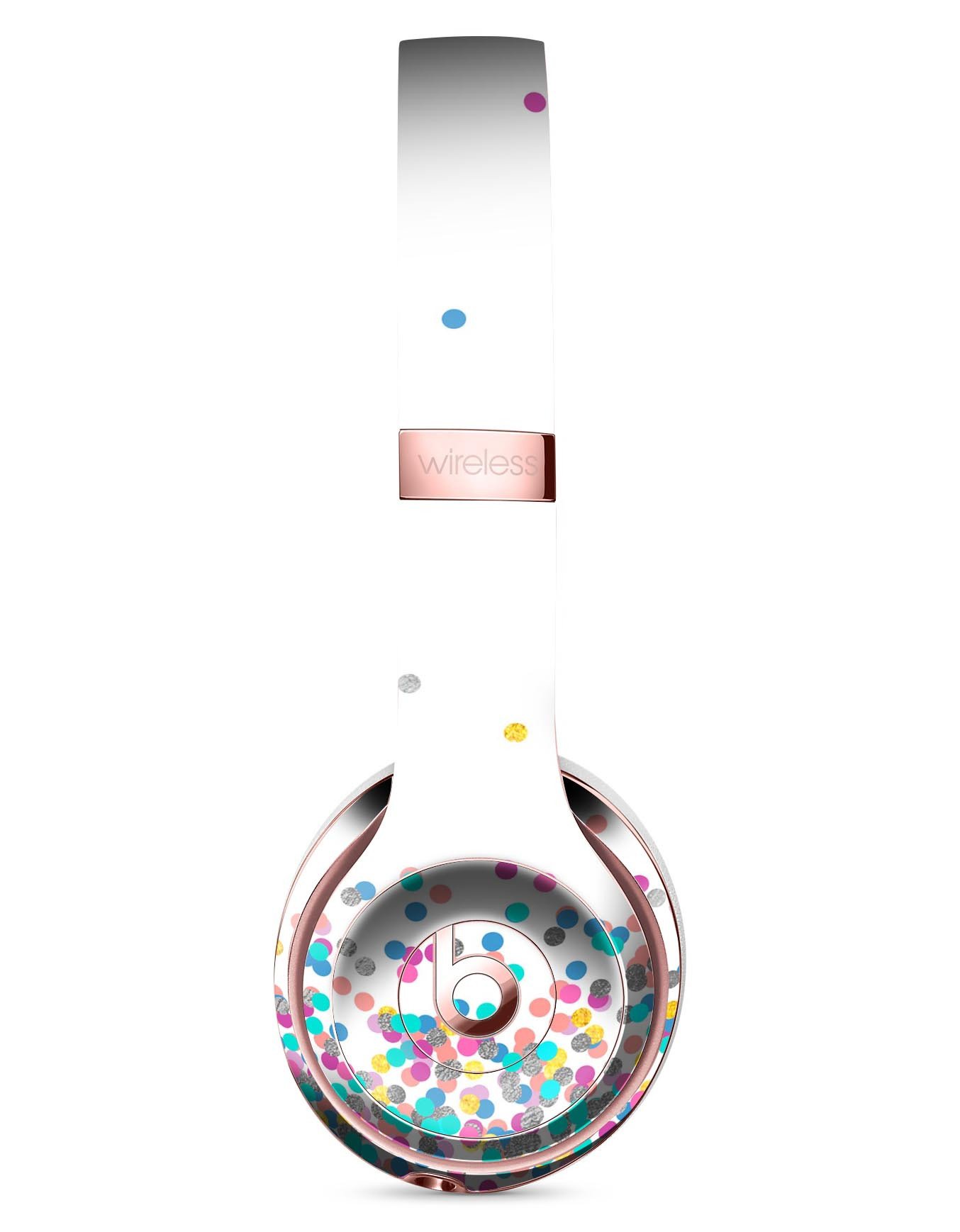 Multicolor Micro Dots Full-Body Skin Kit for Beats by Dre Solo 3 Wireless Headphones, showcasing vibrant colors and stylish design.