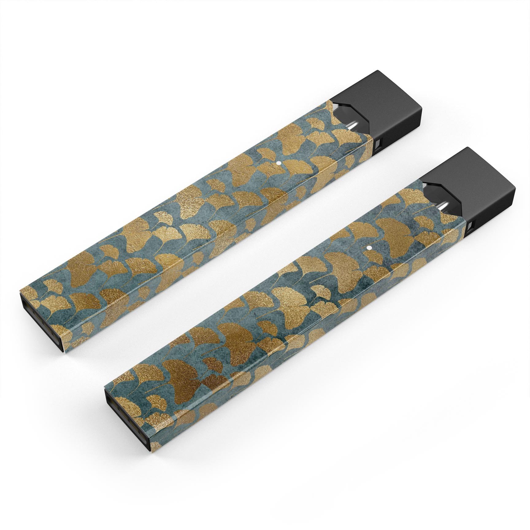 Navy Gold Foil v11 premium decal skin-wrap sticker for JUUL vaping device, showcasing a stylish design and protective features.