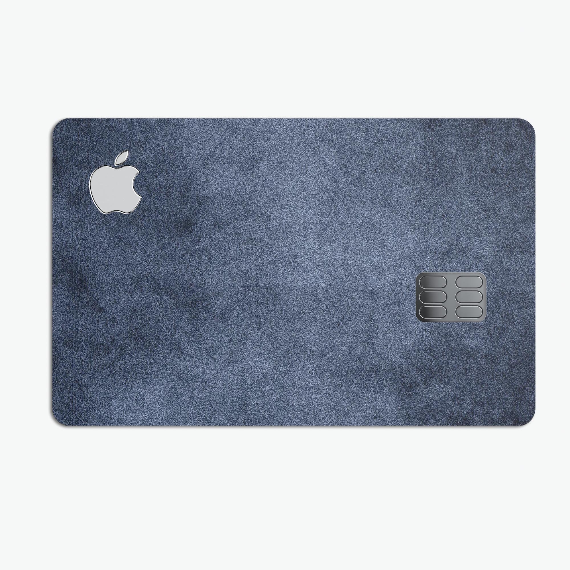 Navy Grunge Texture skin applied to an Apple Card, showcasing its stylish design and premium quality.