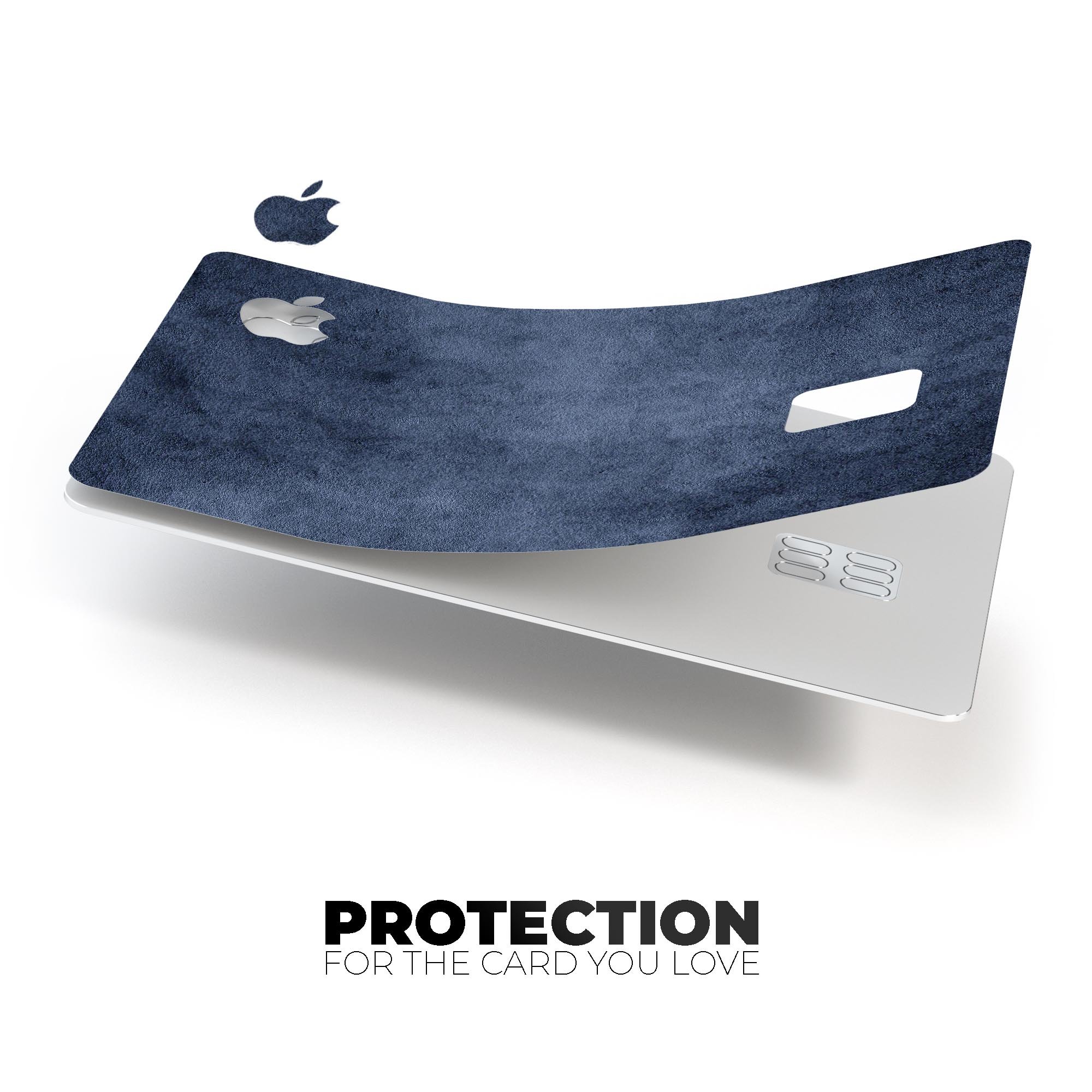Navy Grunge Texture skin applied to an Apple Card, showcasing its stylish design and premium quality.
