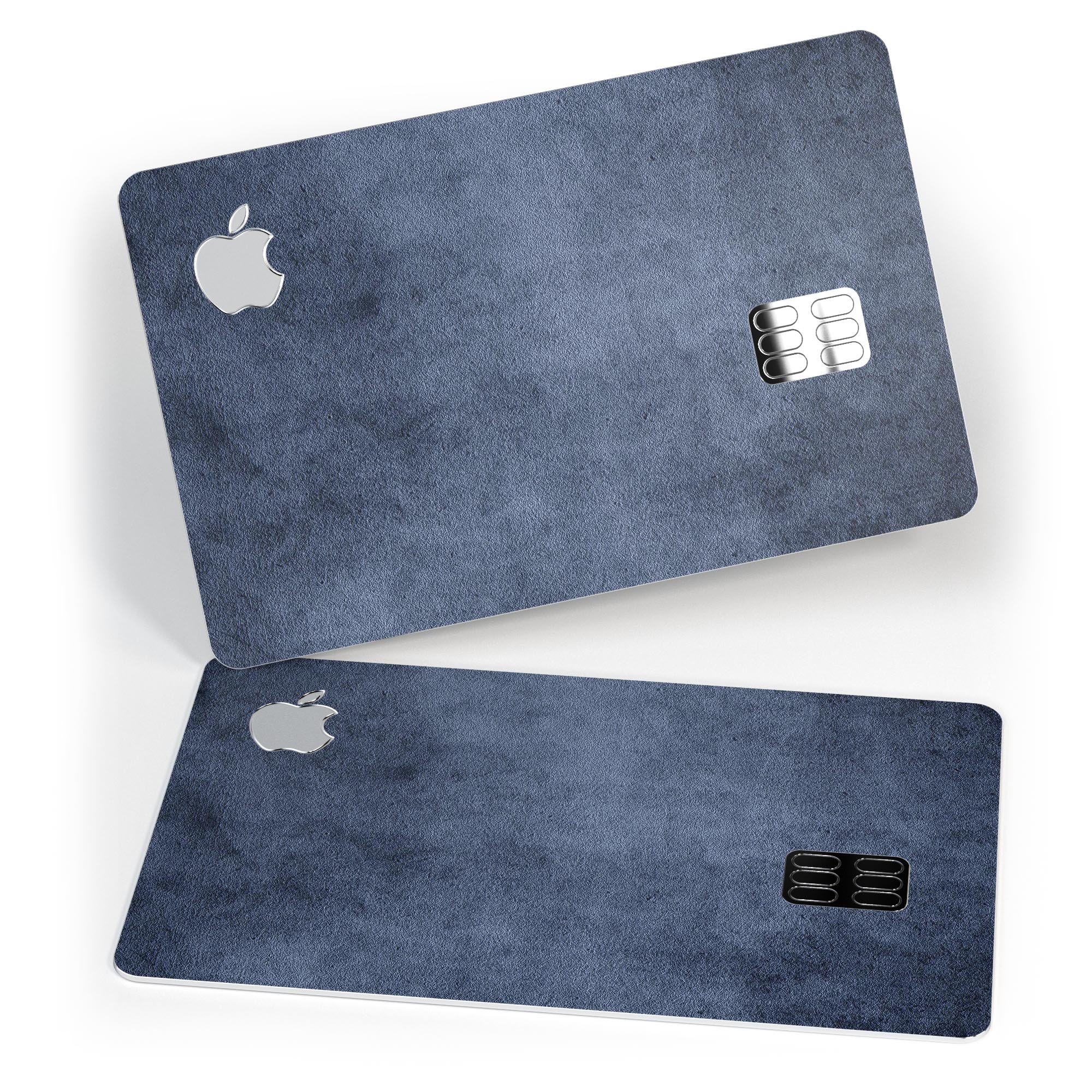 Navy Grunge Texture skin applied to an Apple Card, showcasing its stylish design and premium quality.