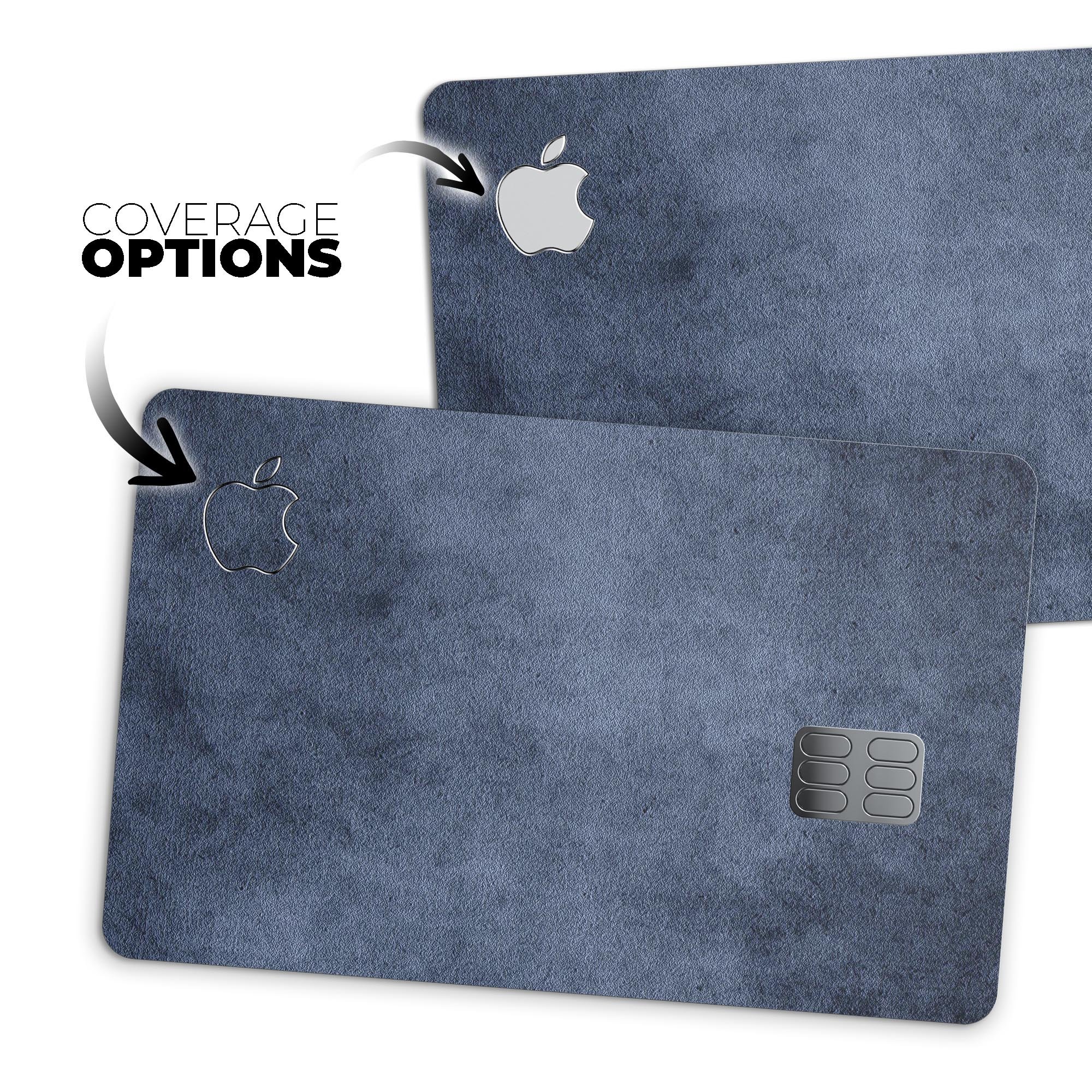 Navy Grunge Texture skin applied to an Apple Card, showcasing its stylish design and premium quality.