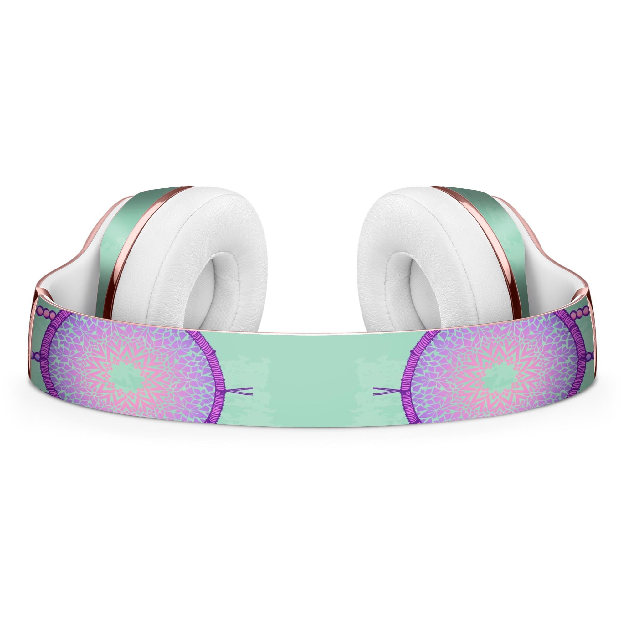 Never Stop Dreaming Dreamcatcher Full-Body Skin Kit for Beats by Dre Solo 3 Wireless Headphones, showcasing vibrant design and premium vinyl material.