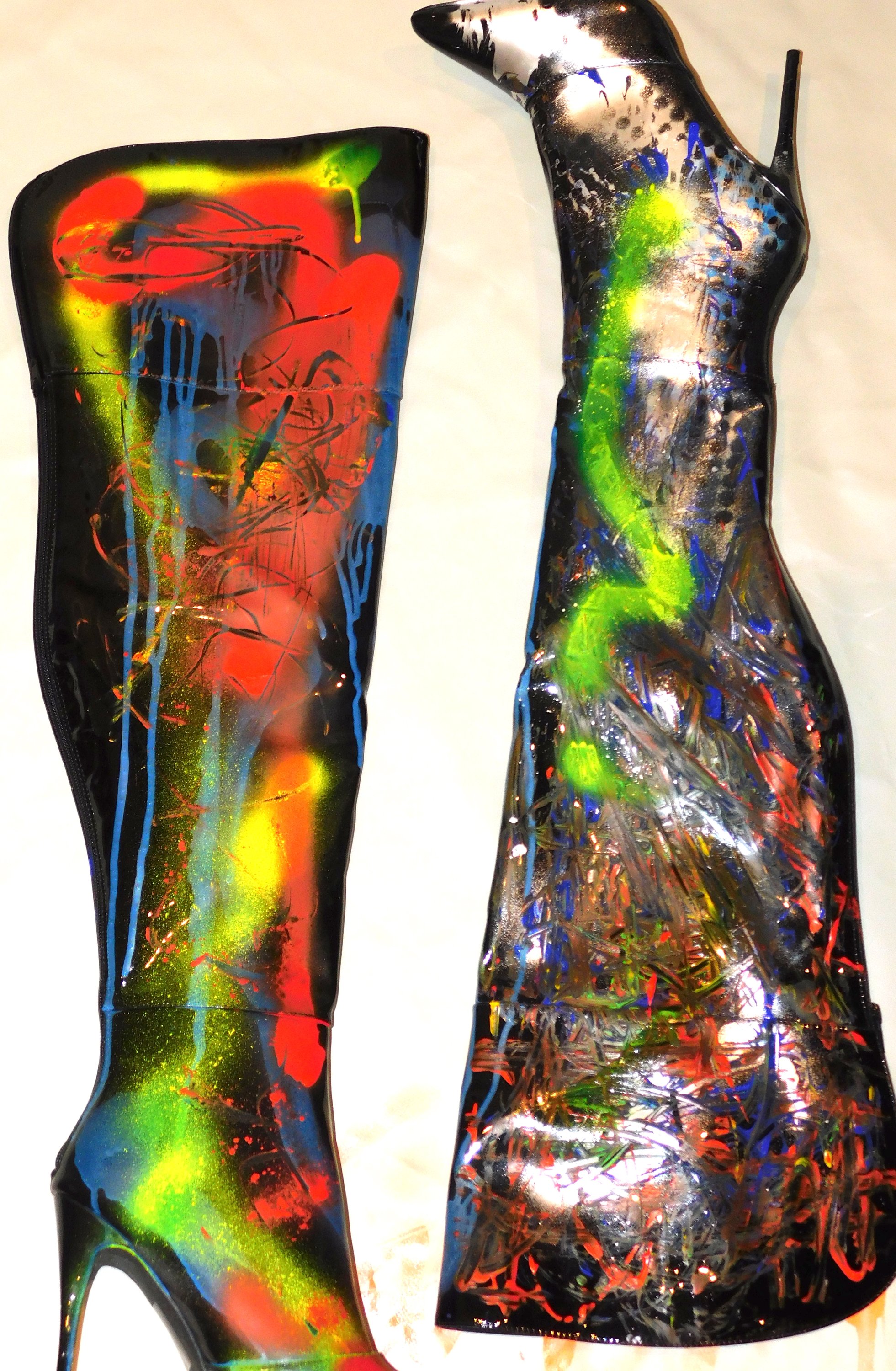 NOUVEAU BLACK CUSTOM BOOT by Firebody Footwear, showcasing a sleek black design with handmade details and a stylish silhouette.