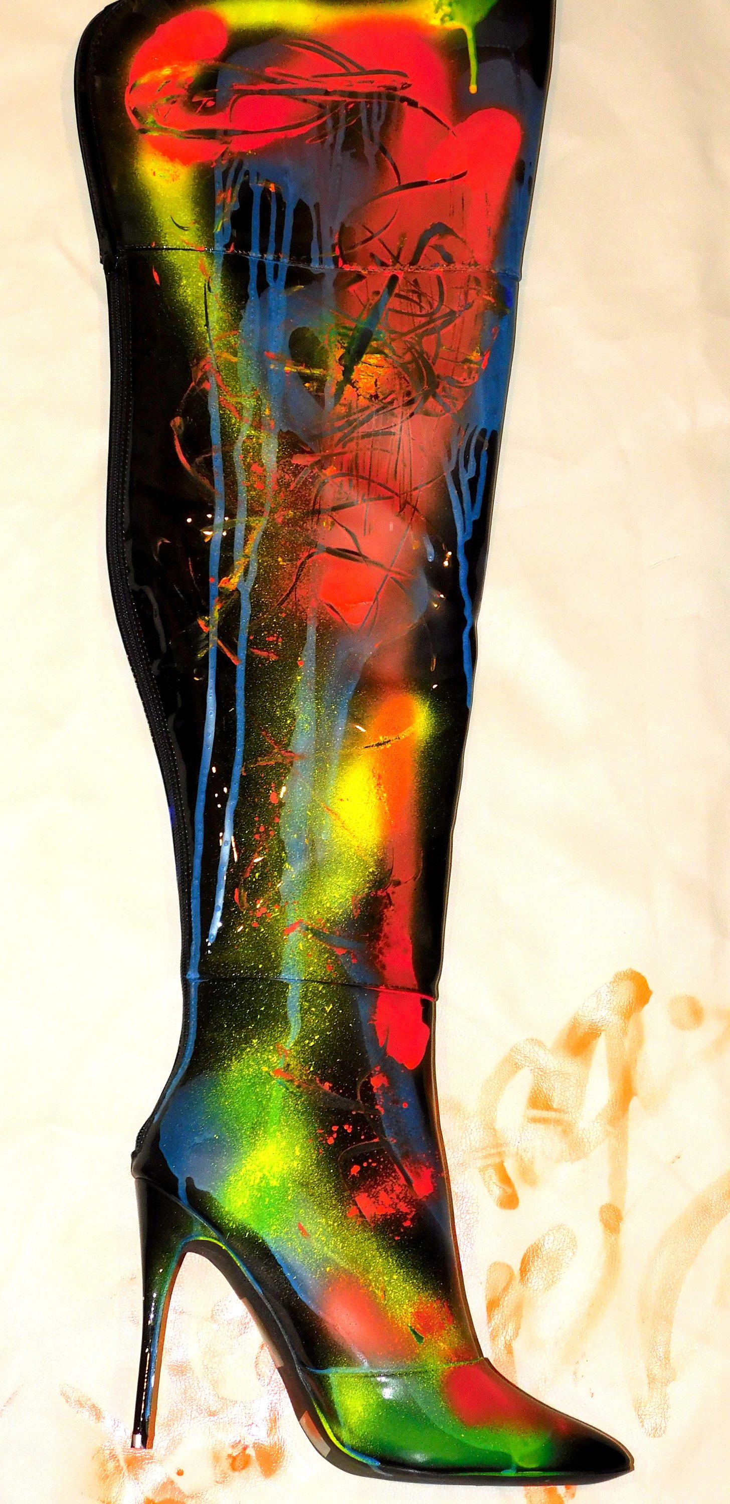 NOUVEAU BLACK CUSTOM BOOT by Firebody Footwear, showcasing a sleek black design with handmade details and a stylish silhouette.