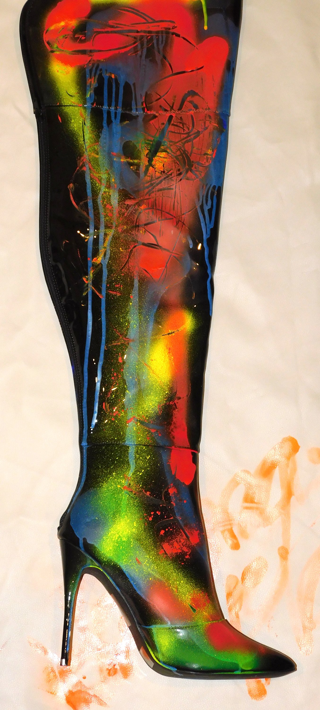 NOUVEAU BLACK CUSTOM BOOT by Firebody Footwear, showcasing a sleek black design with handmade details and a stylish silhouette.