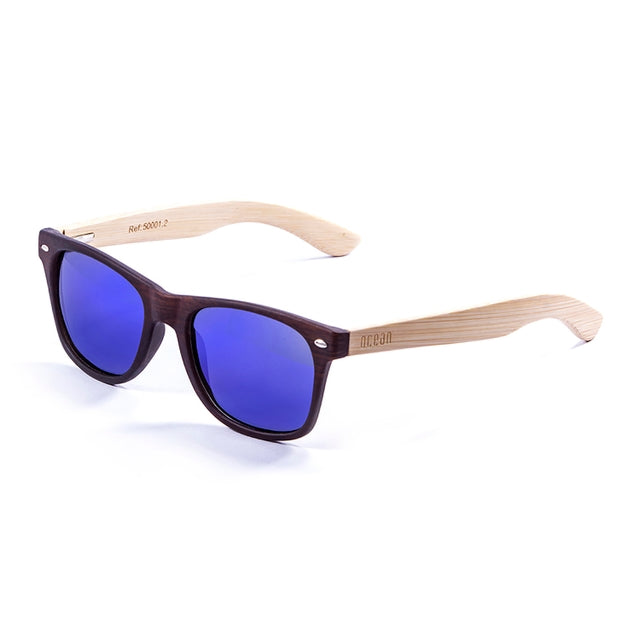 OCEAN GLASSES BEACH WOOD 50001.2 featuring a stylish full-rimmed rectangular frame in brown, suitable for unisex wear.