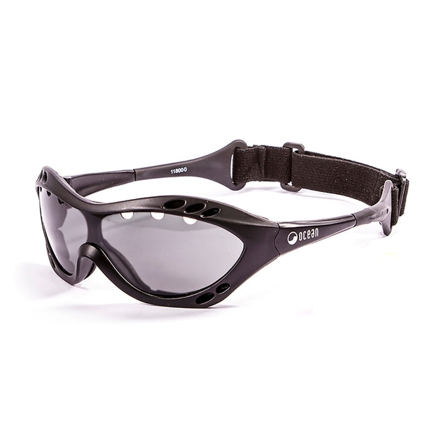 OCEAN GLASSES COSTA RICA in black, featuring a full-rimmed warp design, suitable for unisex wear.