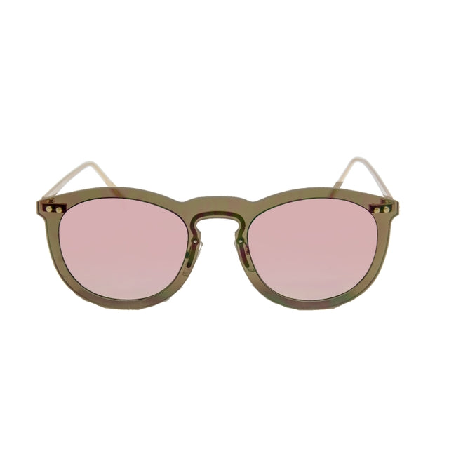 OCEAN GLASSES HELSINKI 20.21 featuring a full-rimmed round brown frame, designed for unisex wear.