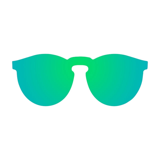 OCEAN GLASSES IBIZA 21.6 in vibrant green color with a full-rimmed round frame, suitable for unisex wear.