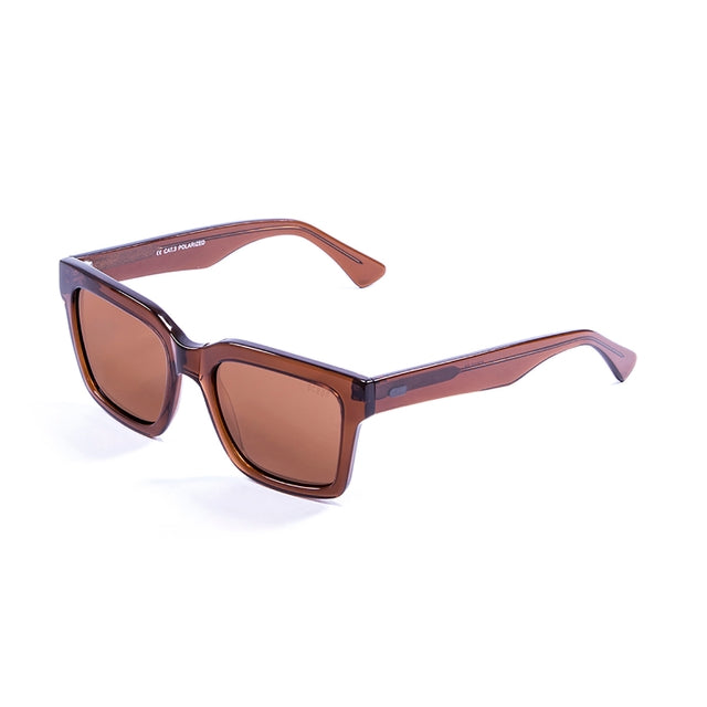 OCEAN GLASSES JAWS 63000.95 featuring a full-rimmed rectangular brown acetate frame, suitable for unisex wear.