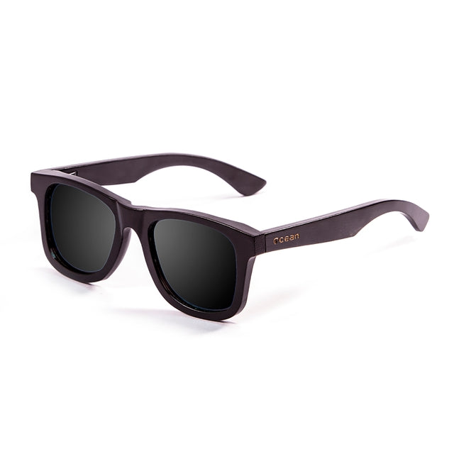 OCEAN GLASSES KENEDY 53000.0 featuring a full-rimmed rectangular wooden frame in black, designed for unisex wear.