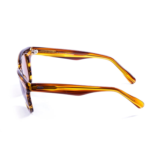 OCEAN GLASSES SAN CLEMENTE 61000.7 featuring a full-rimmed rectangular brown acetate frame, suitable for unisex wear.