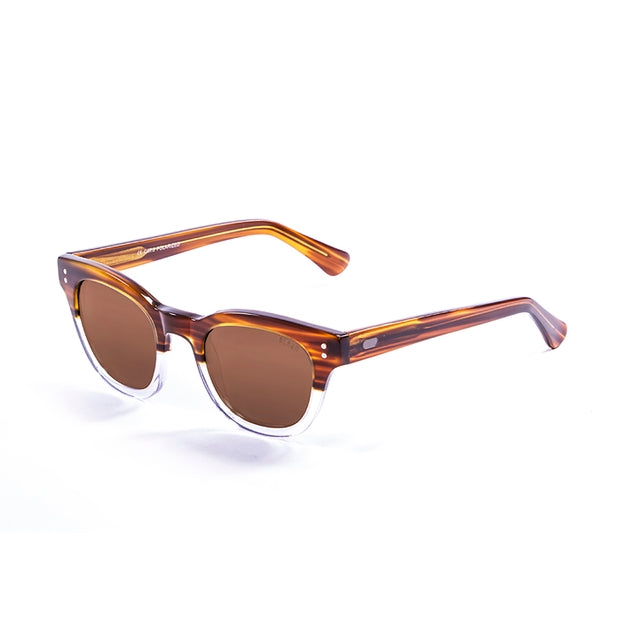 OCEAN GLASSES SANTA CRUZ 62000.6 featuring a full-rimmed rectangular brown acetate frame, suitable for unisex wear.