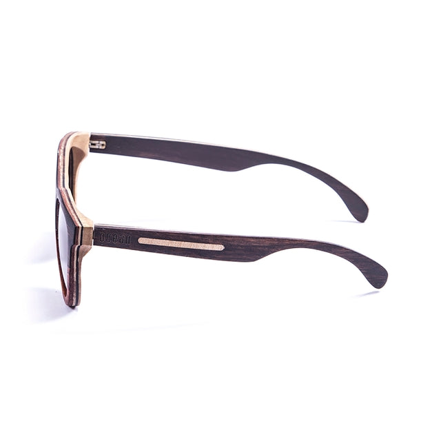 OCEAN GLASSES WEDGE 66001.0 featuring a round full-rimmed design in elegant brown color, suitable for unisex wear.